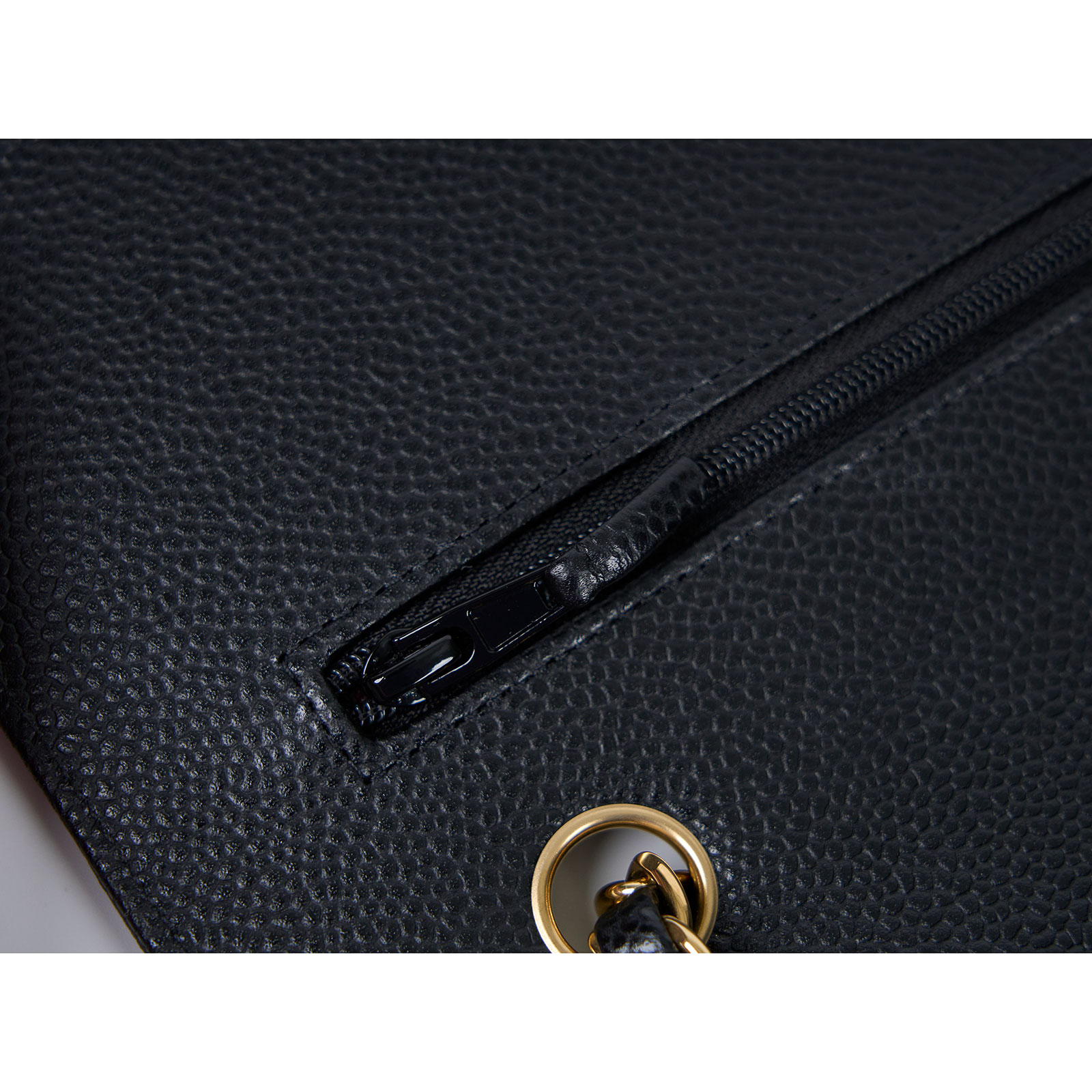 香奈兒 CHANEL CF 經典 口蓋包 A01112 晶片款 黑金荔枝牛CF25 原廠盒子/防塵袋/購買證明