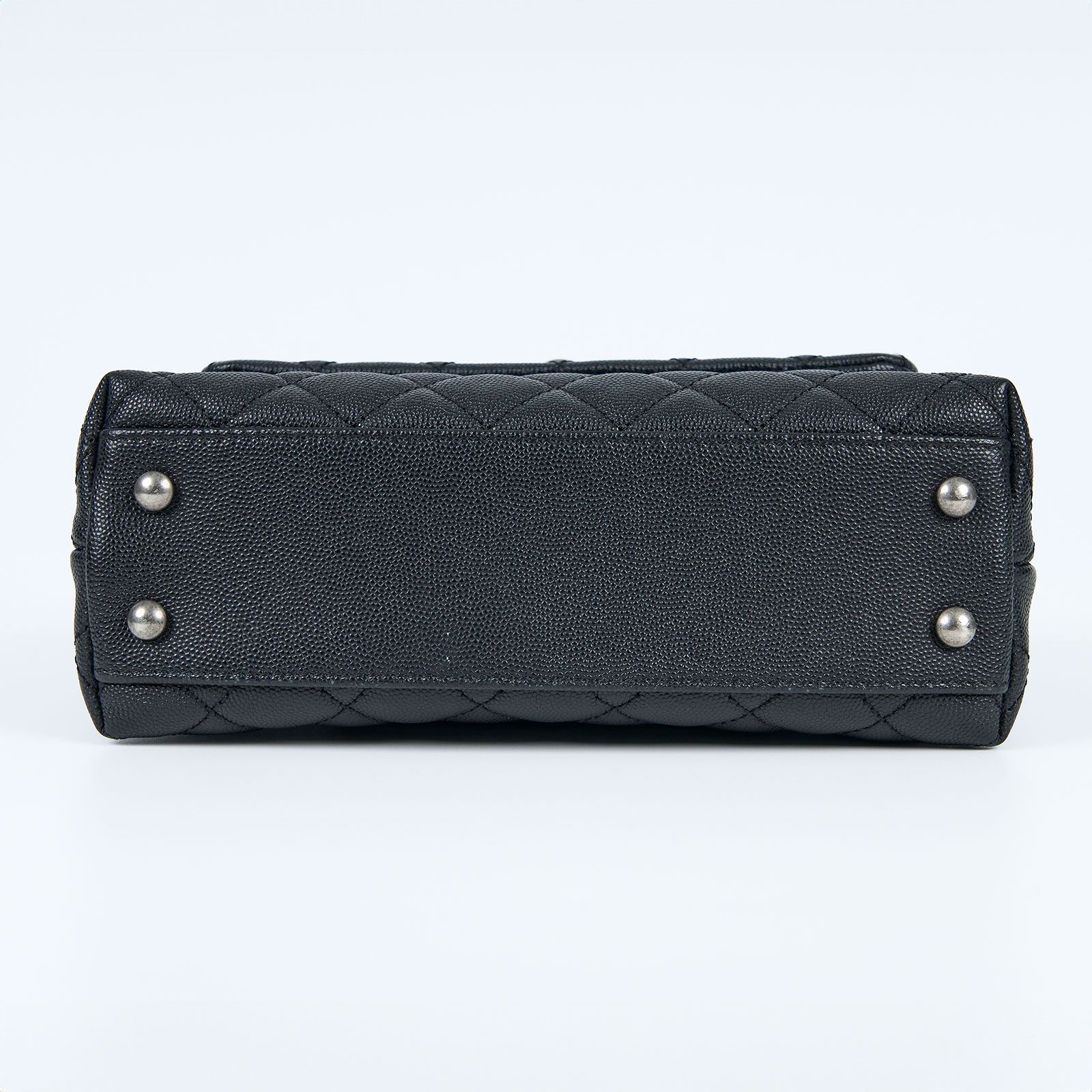 香奈兒 CHANEL Handle 24 手提 口蓋包 A92990 23開黑銀荔枝牛COCO HANDLE23 蜥蜴皮手把 原廠盒子/防塵袋/保證卡