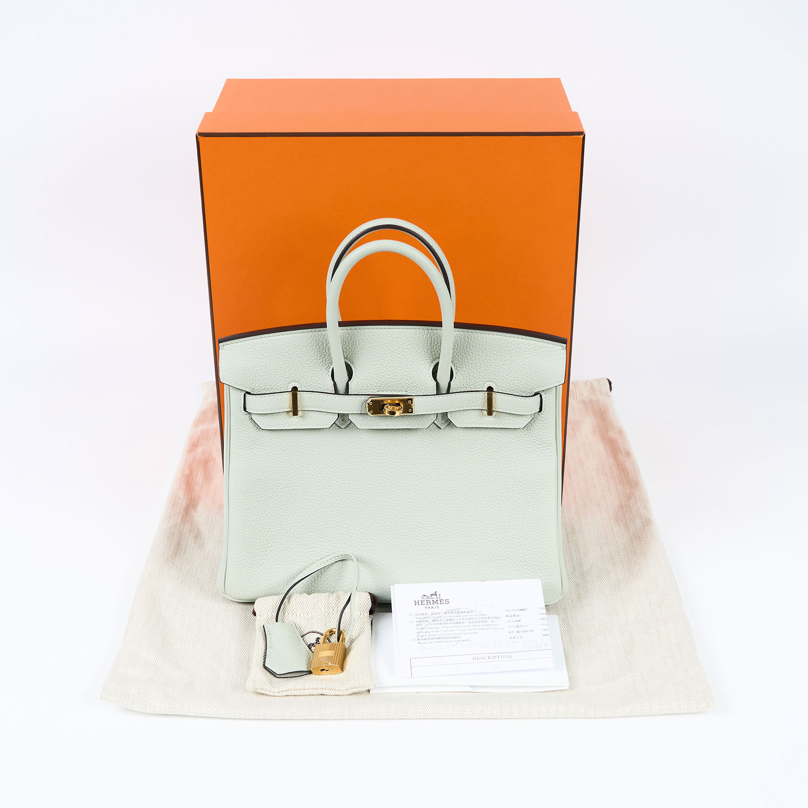 愛馬仕 Hermes Birkin Bag 柏金包 25 BK25 W HA37 DH/H041344CC  原廠盒子/防塵袋2/鎖組/購買證明