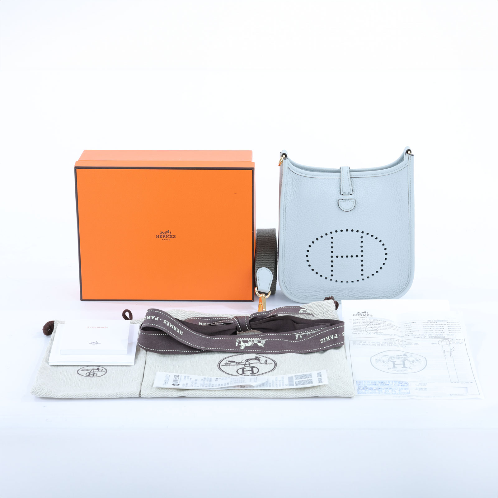 愛馬仕 Hermes Evelyne Bag Mini 伊芙琳包 Evelyne 16 EV16 W BS 005/H069426CCCW  原廠盒子/防塵袋2/購買證明/背帶