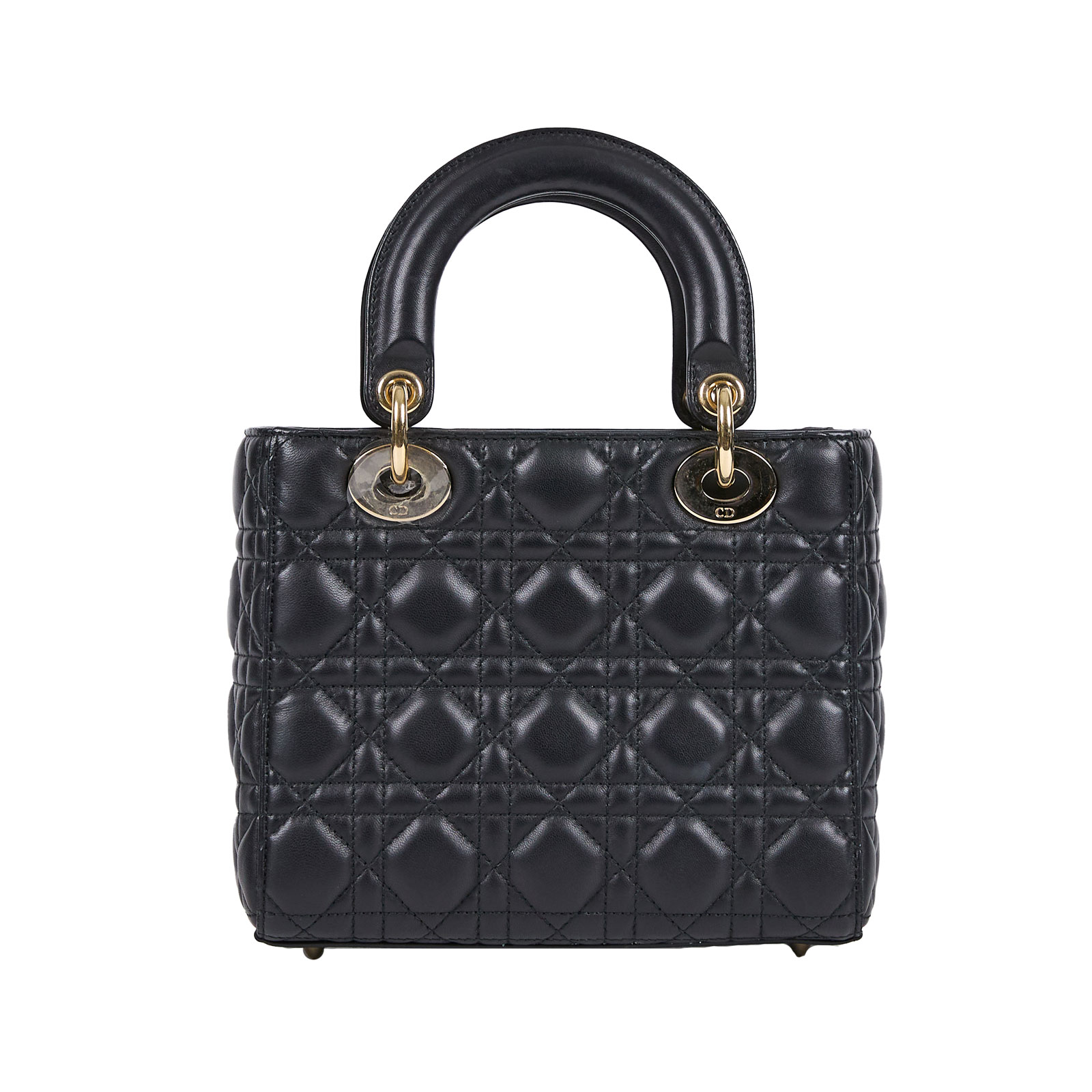 迪奧 CHRISTIAN DIOR Lady Dior My ABCDior 小型 肩背 手提包  黑金LADY DIOR 4X5 無附屬品