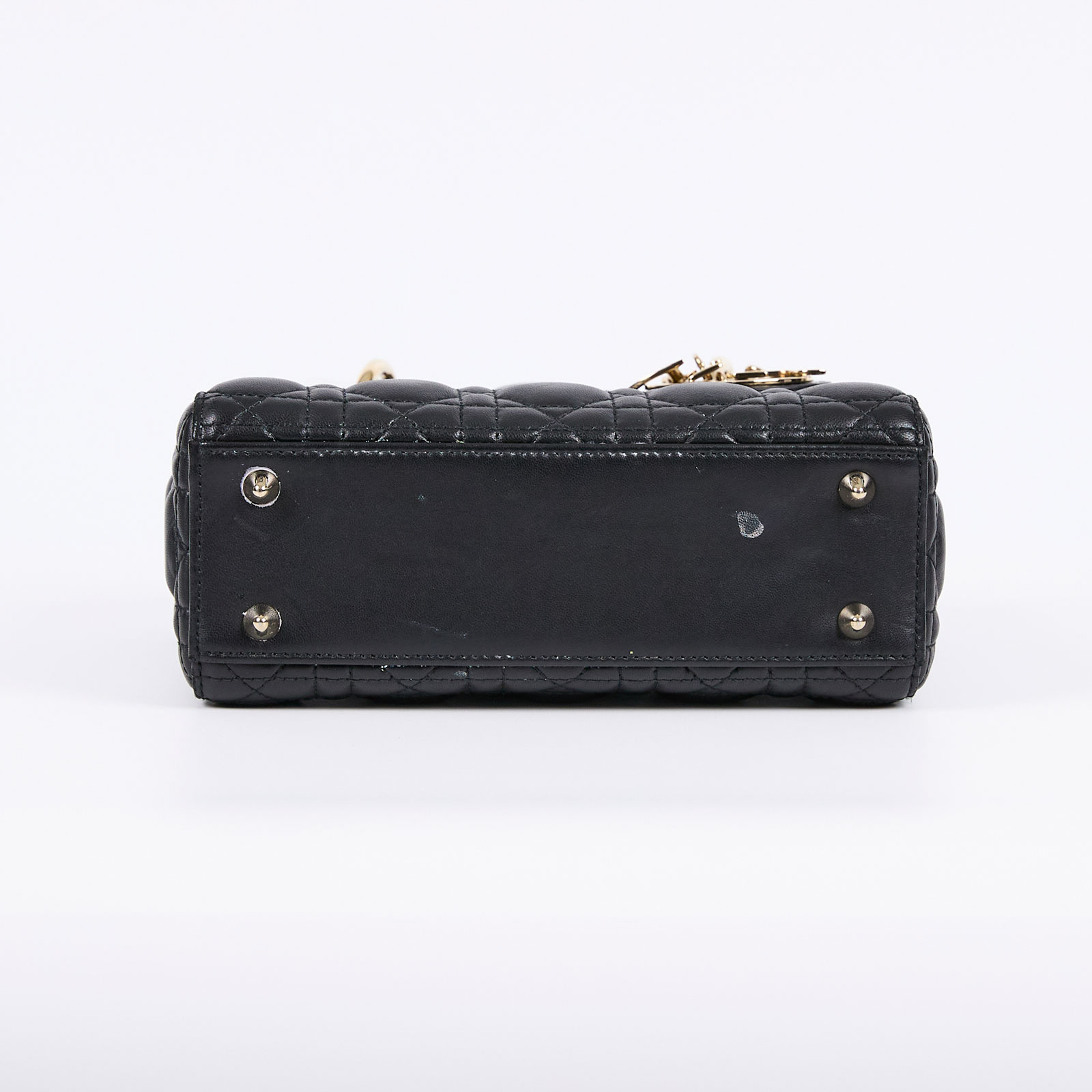 迪奧 CHRISTIAN DIOR Lady Dior My ABCDior 小型 肩背 手提包  黑金LADY DIOR 4X5 無附屬品