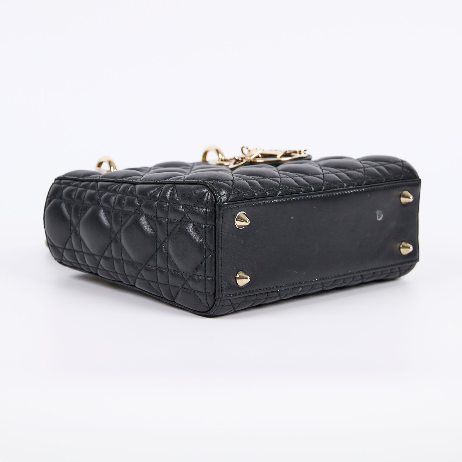 迪奧 CHRISTIAN DIOR Lady Dior My ABCDior 小型 肩背 手提包  黑金LADY DIOR 4X5 無附屬品
