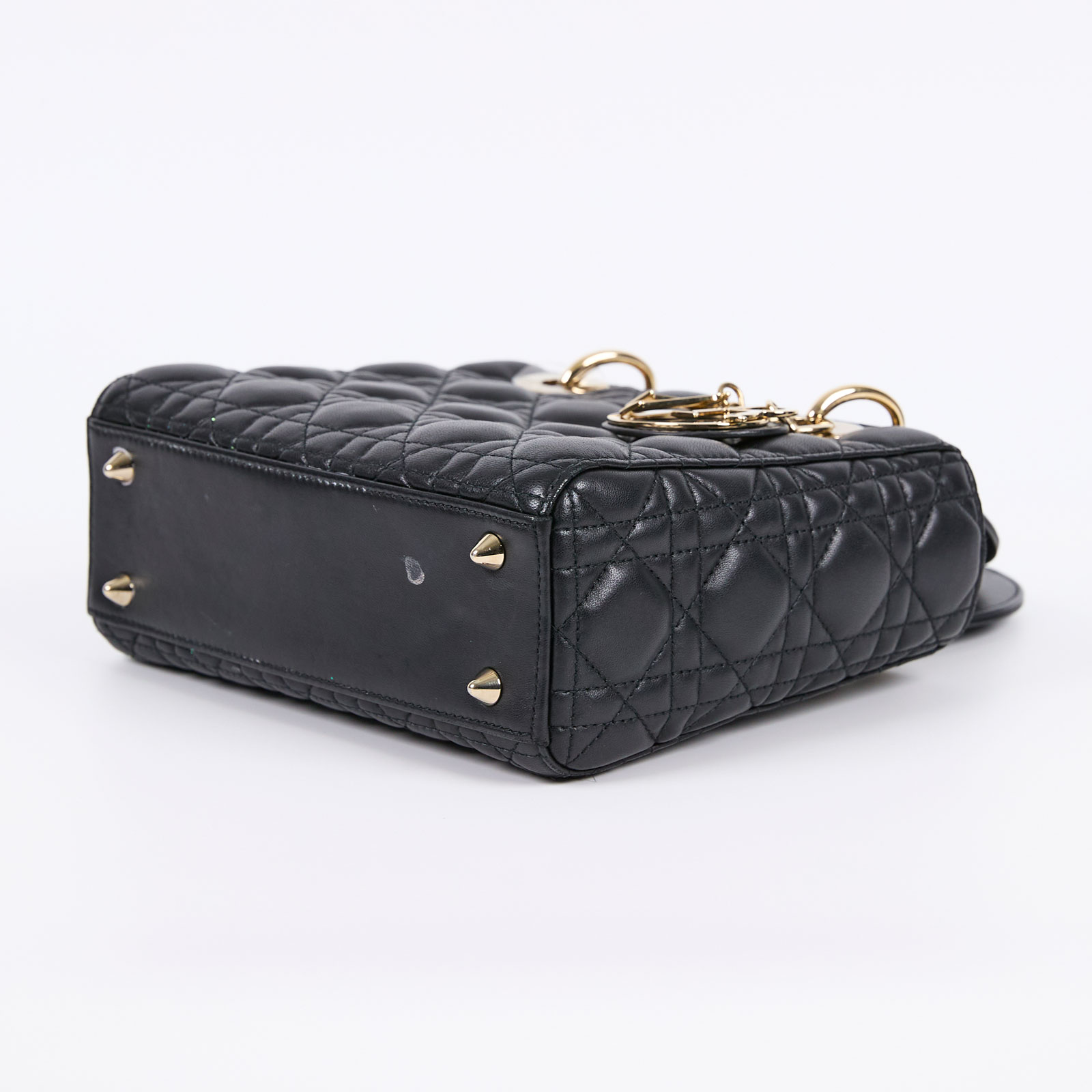 迪奧 CHRISTIAN DIOR Lady Dior My ABCDior 小型 肩背 手提包  黑金LADY DIOR 4X5 無附屬品