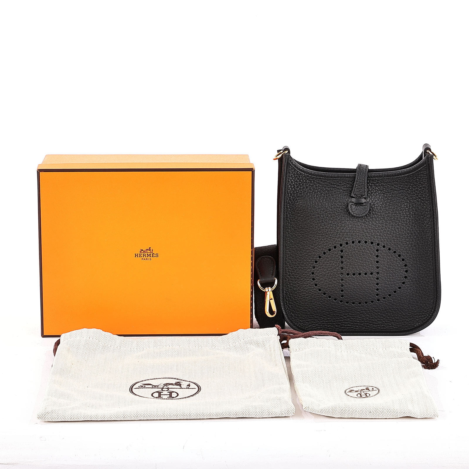 愛馬仕 Hermes Evelyne Bag Mini 伊芙琳包 Evelyne 16 EV16 B AU 010 MM  原廠盒子/防塵袋2/背帶/購買證明