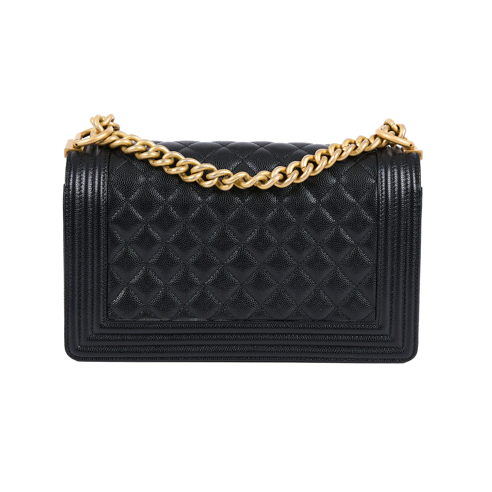 香奈兒 CHANEL Boy 25 口蓋包 A67086 25開黑金荔枝牛BOY25 防塵袋/保證卡