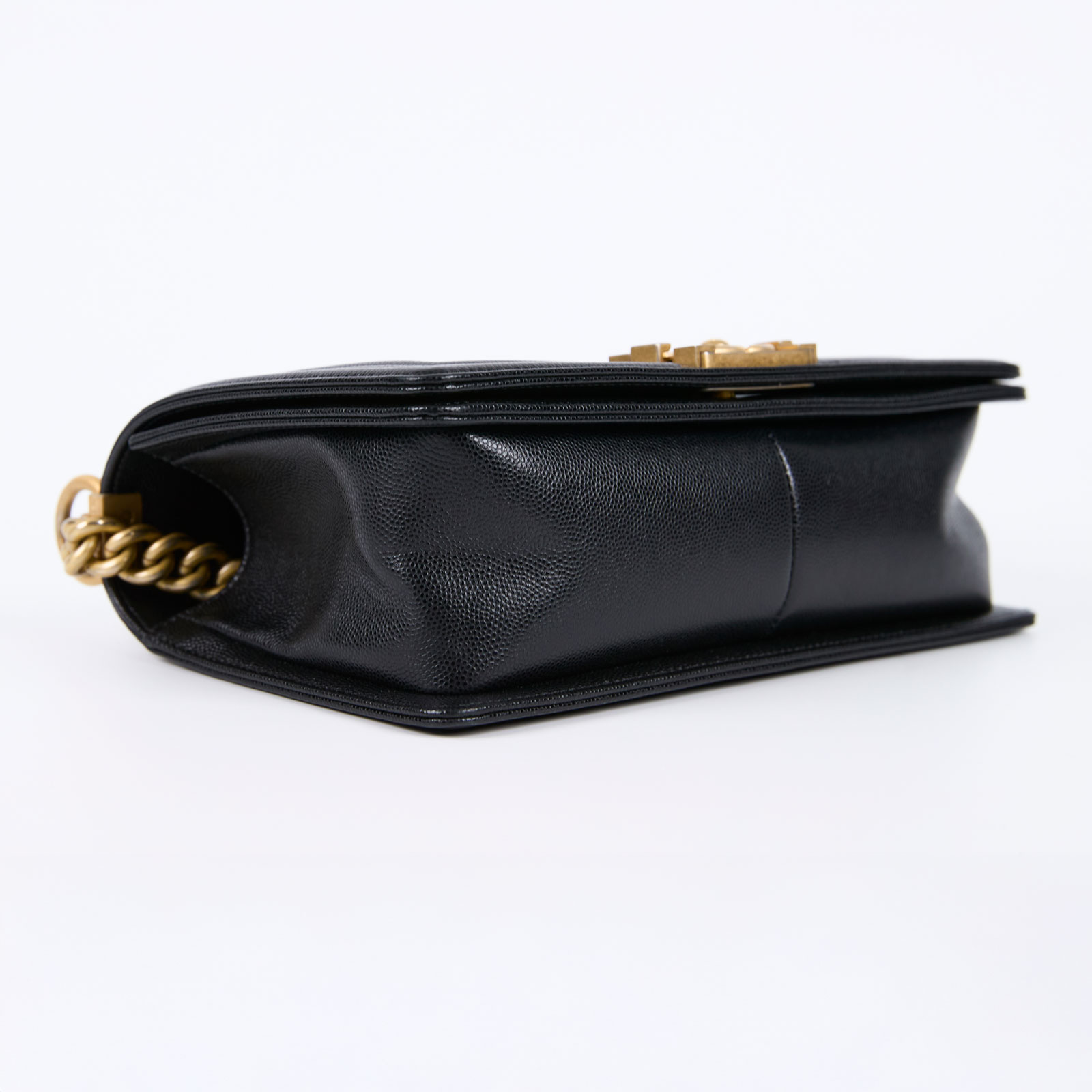 香奈兒 CHANEL Boy 25 口蓋包 A67086 25開黑金荔枝牛BOY25 防塵袋/保證卡