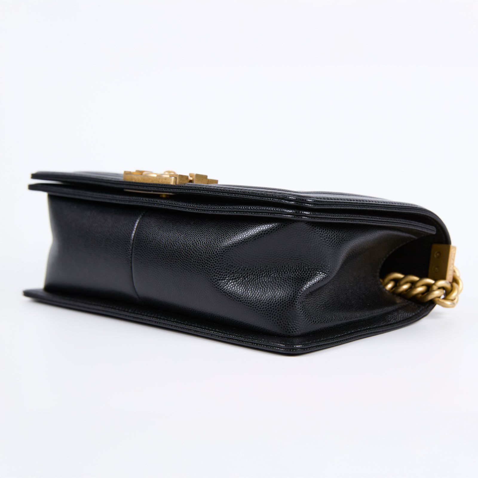 香奈兒 CHANEL Boy 25 口蓋包 A67086 25開黑金荔枝牛BOY25 防塵袋/保證卡