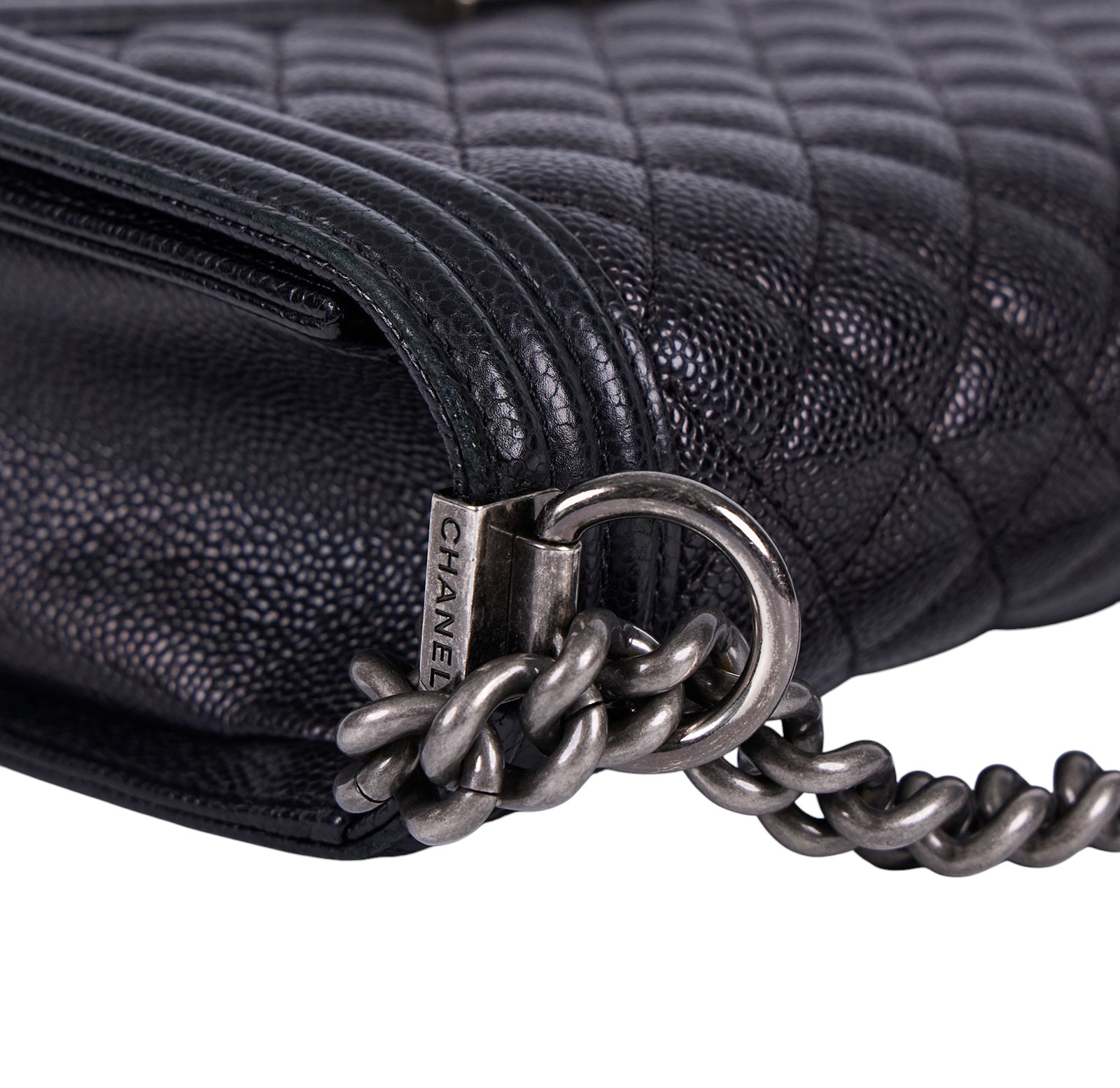 香奈兒 CHANEL Boy 25 口蓋包 A67086 19開 黑銀荔枝牛BOY25 原廠盒子/防塵袋/保證卡