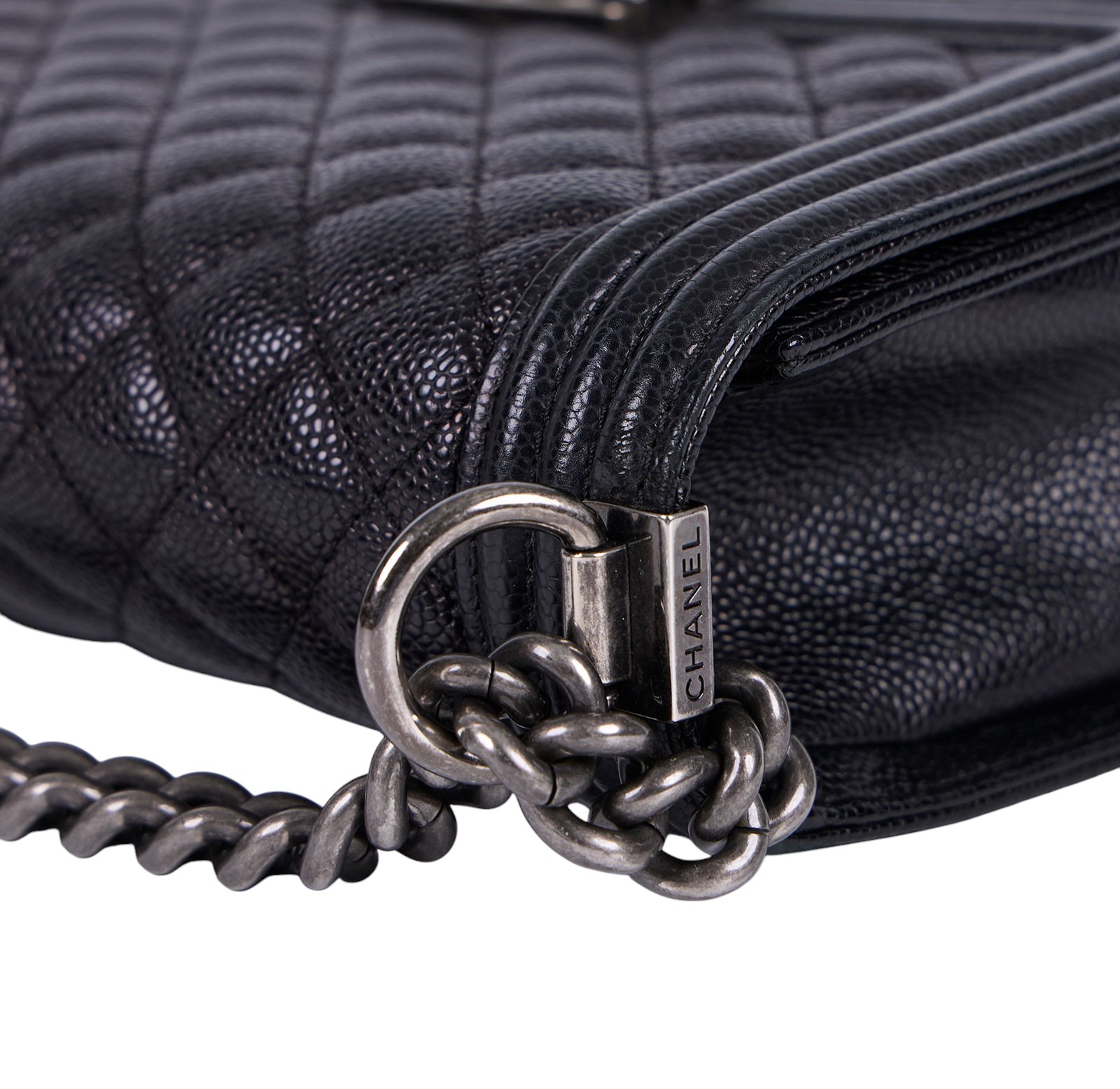 香奈兒 CHANEL Boy 25 口蓋包 A67086 19開 黑銀荔枝牛BOY25 原廠盒子/防塵袋/保證卡