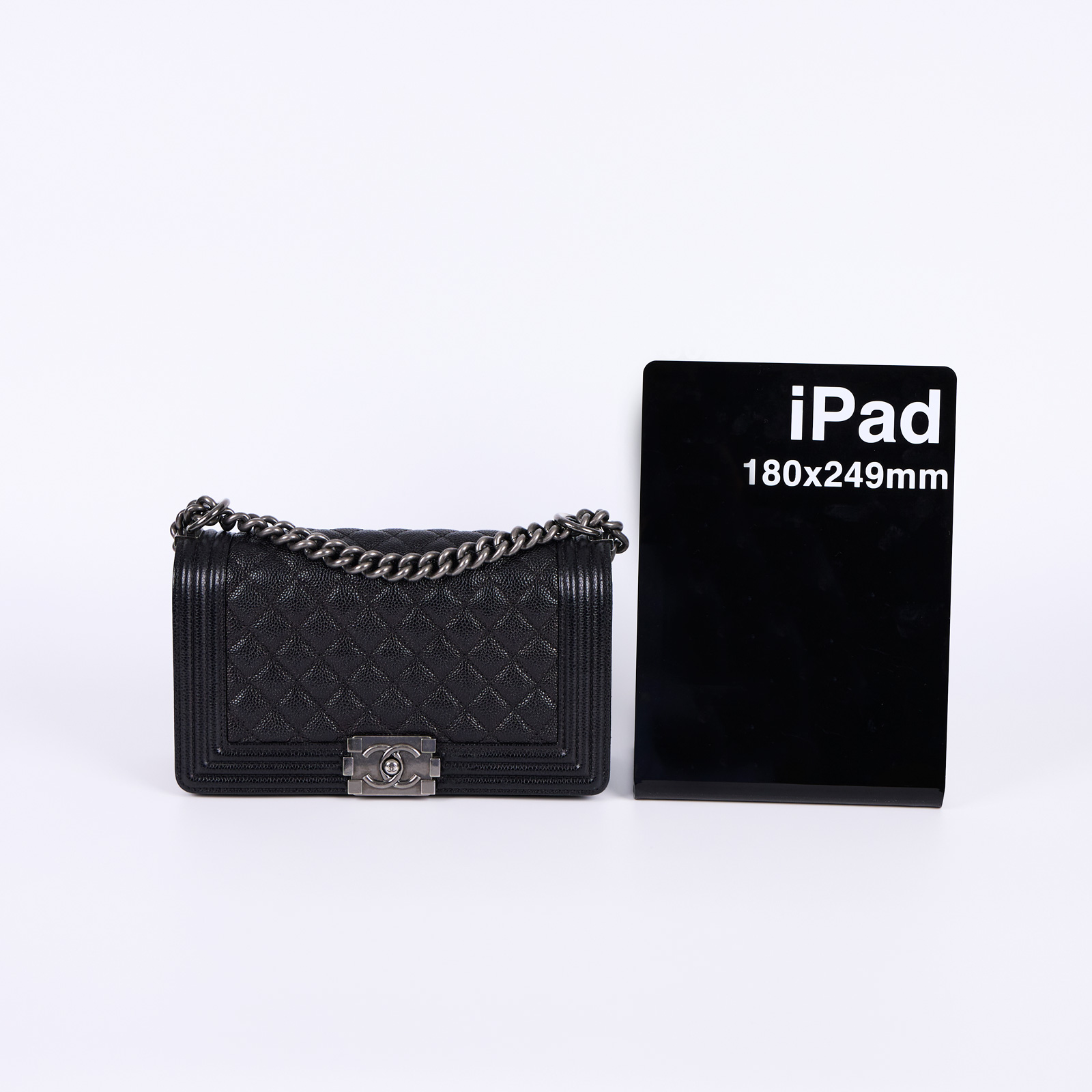 香奈兒 CHANEL Boy 25 口蓋包 A67086 19開 黑銀荔枝牛BOY25 原廠盒子/防塵袋/保證卡