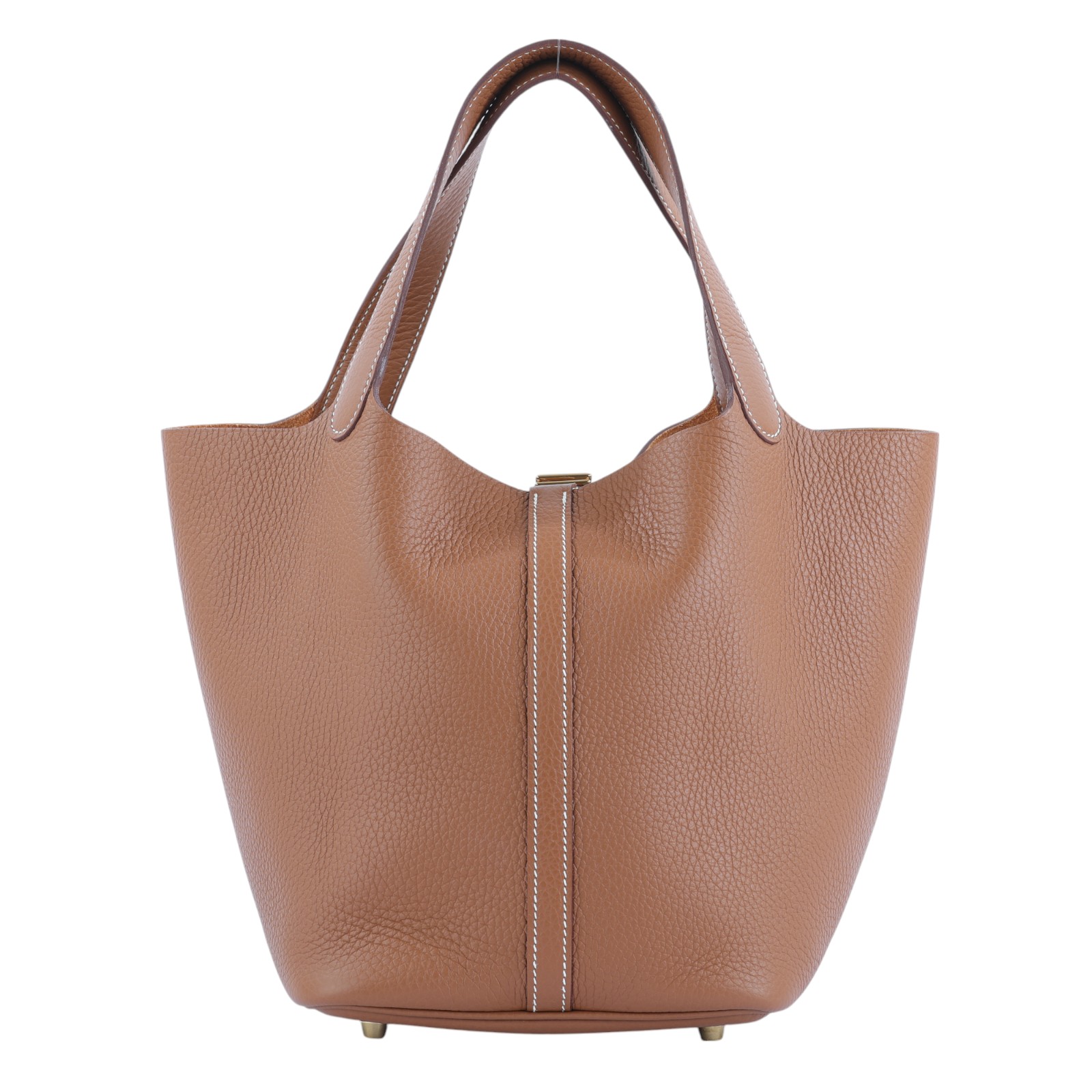 愛馬仕 Hermes Picotin Lock 22 菜籃子包 PT22 W刻 金棕金PICOTIN22 原廠盒子/防塵袋2/鎖組