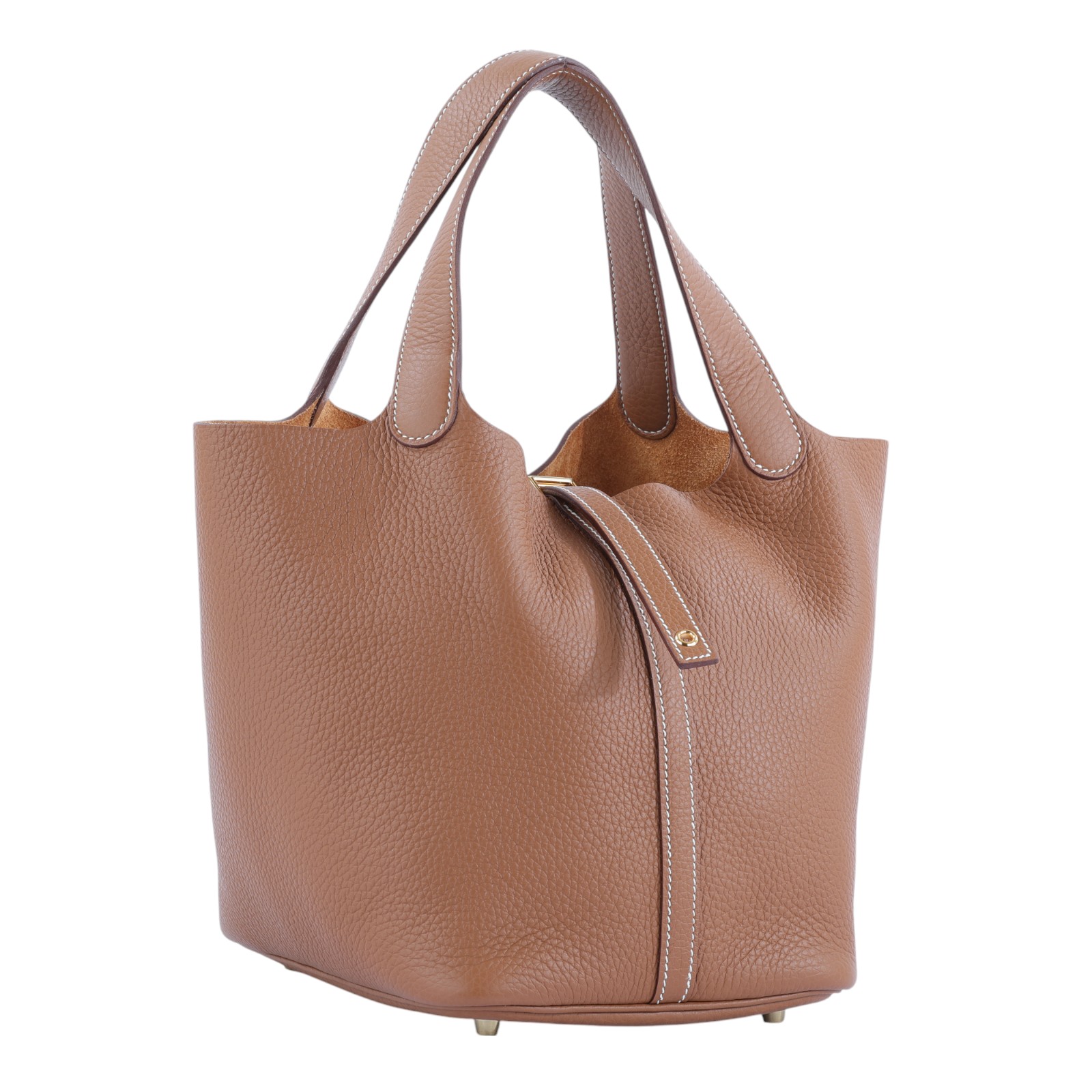 愛馬仕 Hermes Picotin Lock 22 菜籃子包 PT22 W刻 金棕金PICOTIN22 原廠盒子/防塵袋2/鎖組