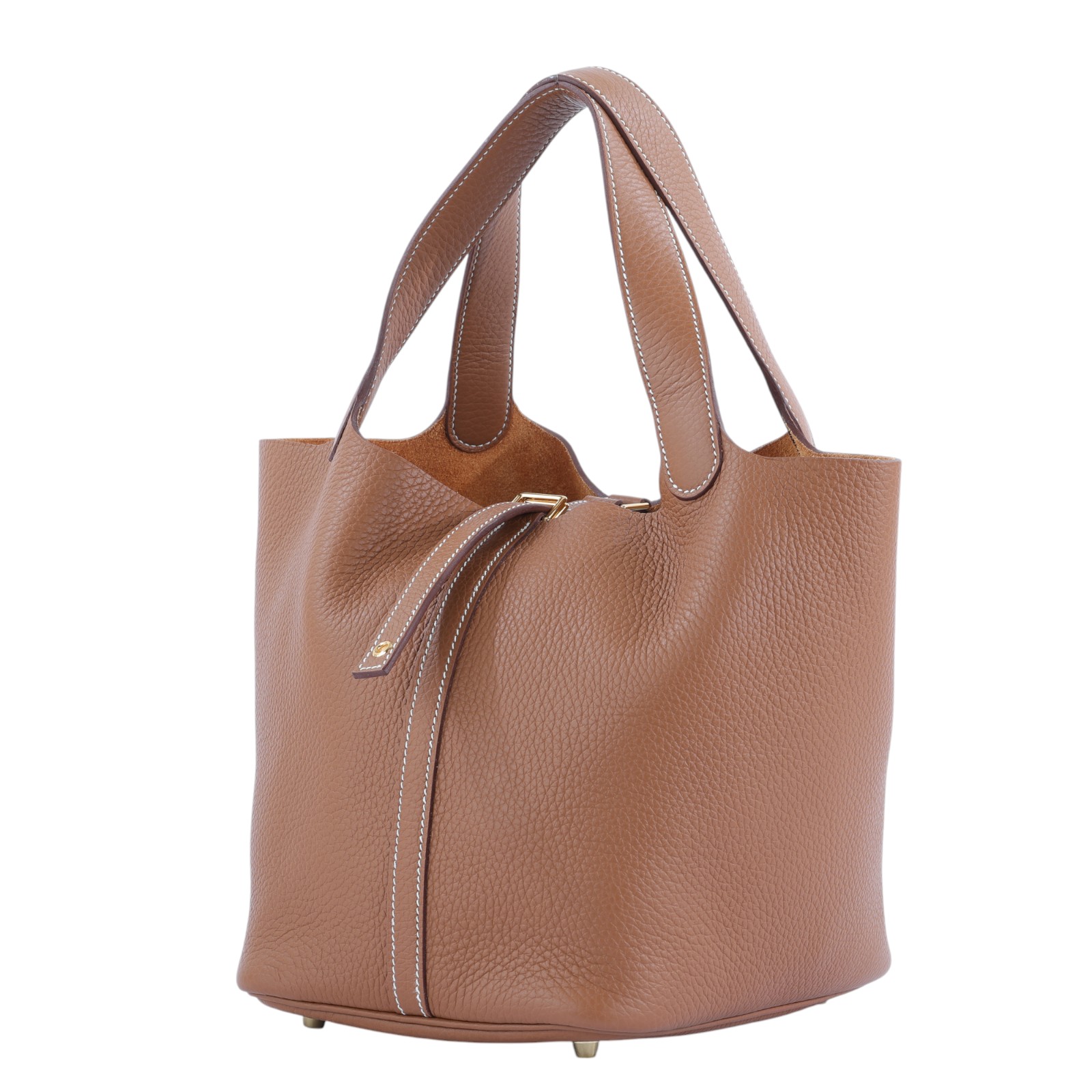 愛馬仕 Hermes Picotin Lock 22 菜籃子包 PT22 W刻 金棕金PICOTIN22 原廠盒子/防塵袋2/鎖組