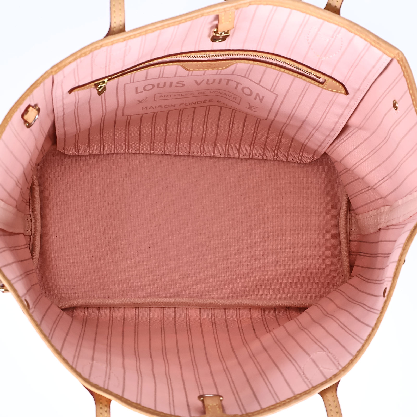 路易威登 LOUIS VUITTON Neverfull MM 粉棋盤格 N41050 粉棋盤格NEVERFULL MM 內袋