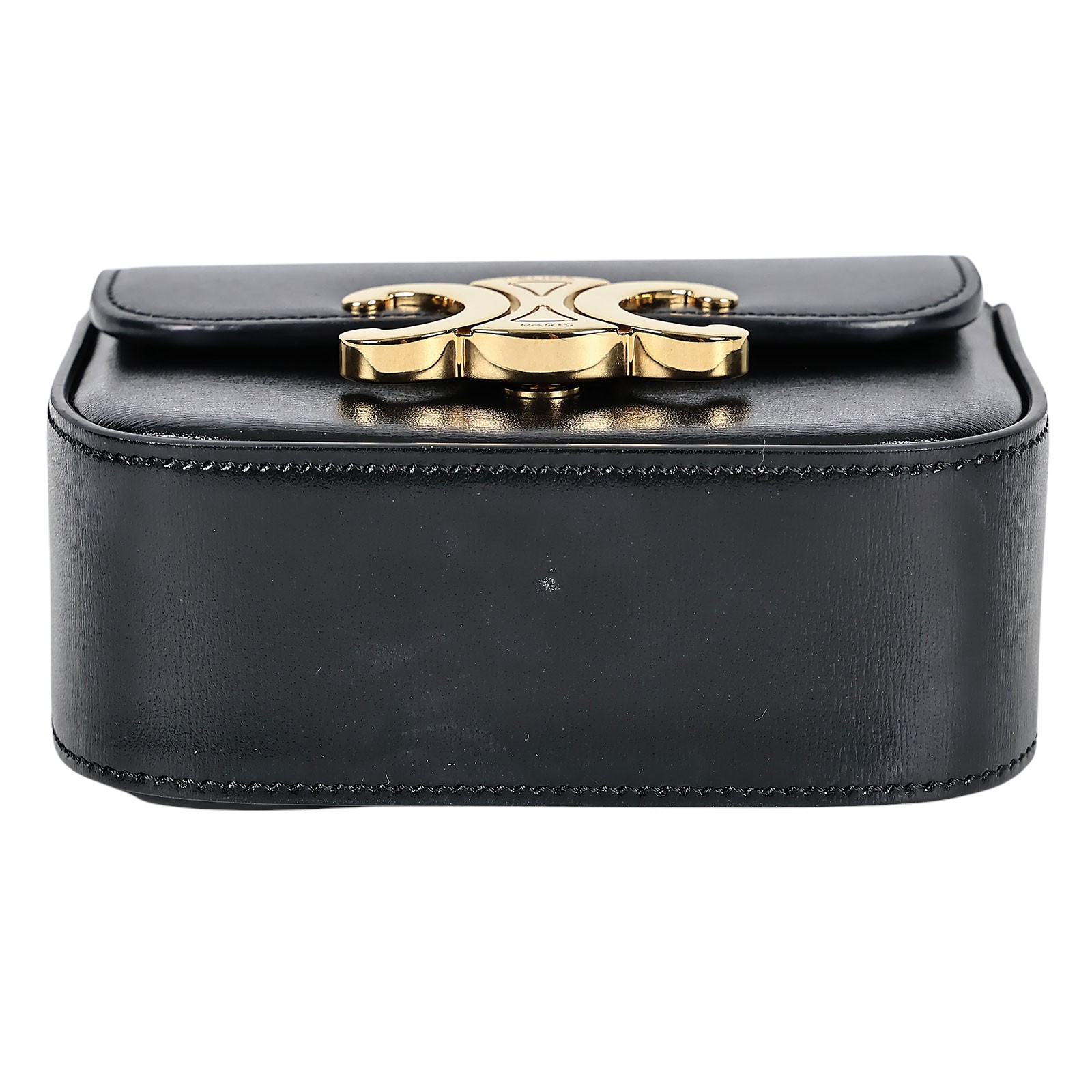 思琳 CELINE CLaude 迷你 飾鍊 手袋 10L843DPV 黑金MINI TRIOMPHE包 無附屬品