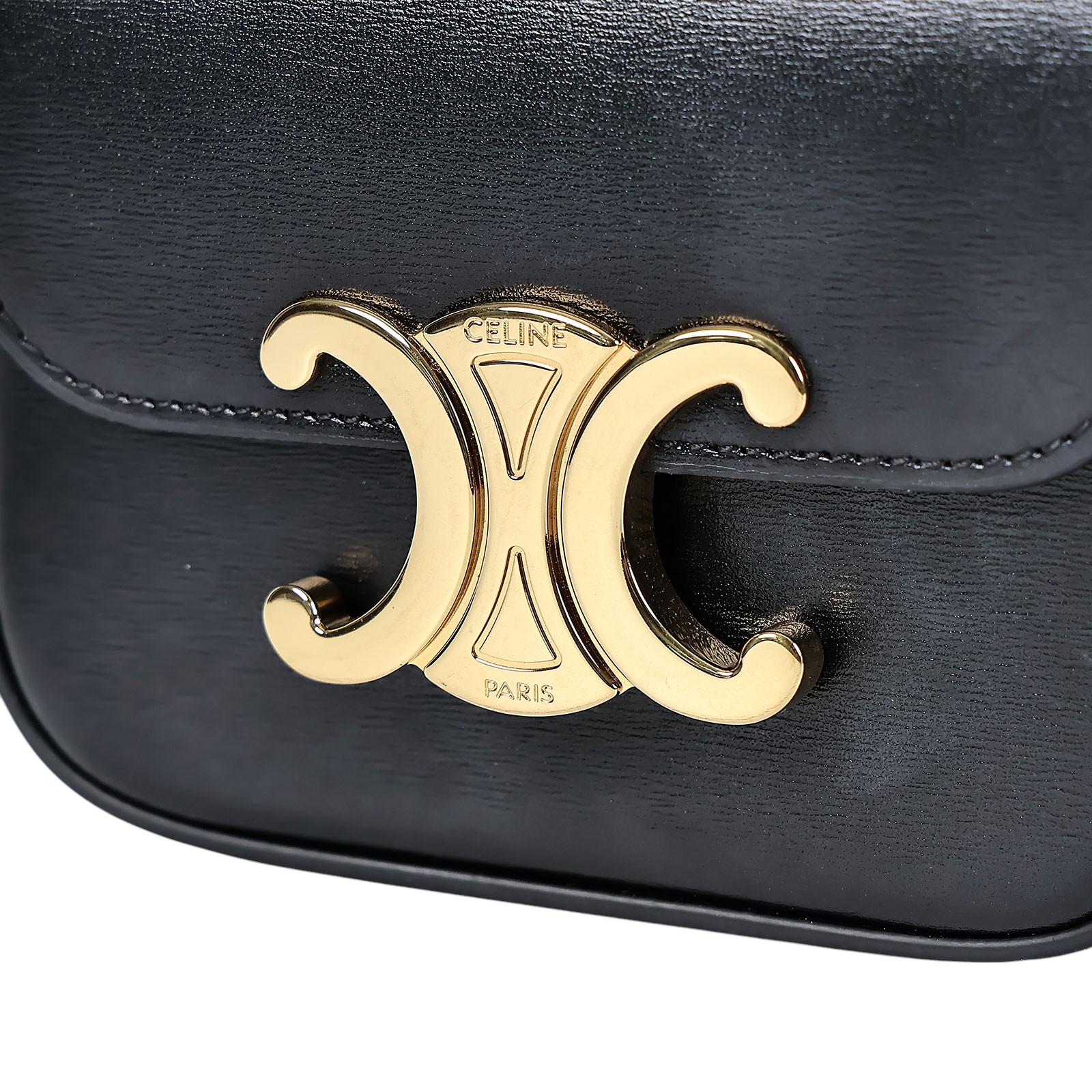 思琳 CELINE CLaude 迷你 飾鍊 手袋 10L843DPV 黑金MINI TRIOMPHE包 無附屬品