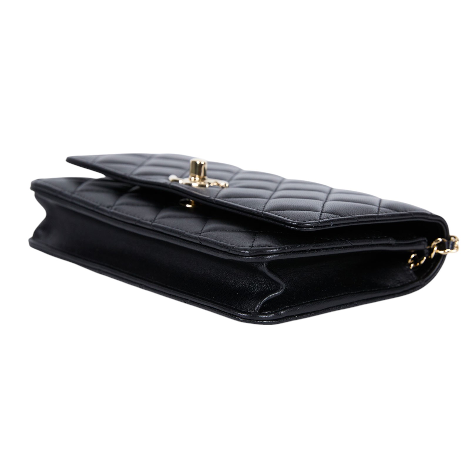 香奈兒 CHANEL Handle 珍珠 woc 肩背包 AP3952 晶片款 黑金羊珍珠HANDEL WOC 防塵袋/購買證明