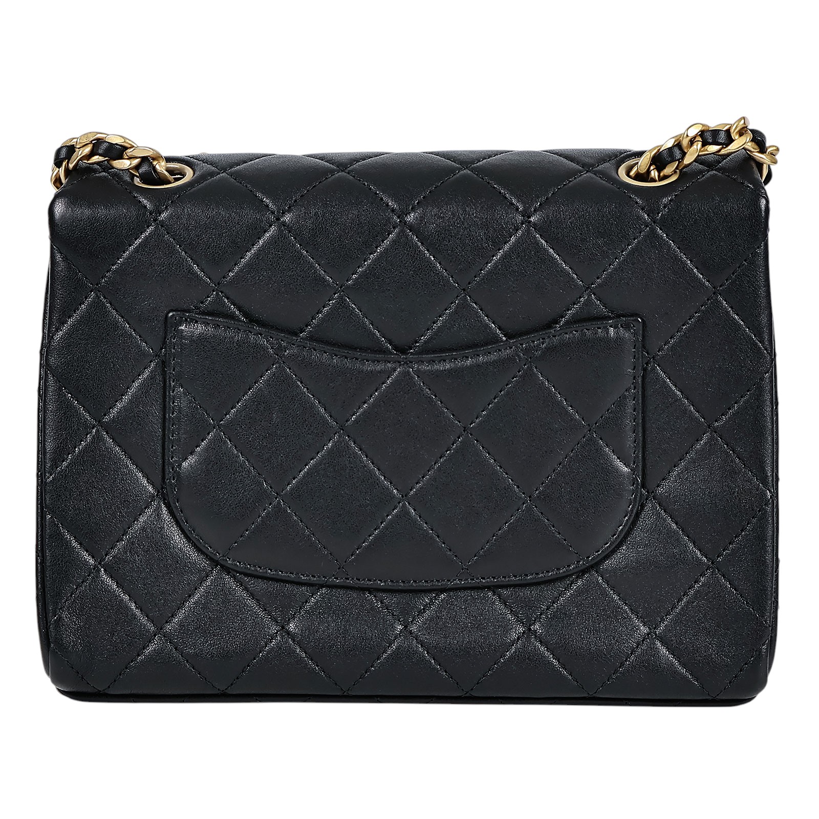 香奈兒 CHANEL 字母鍊條 口蓋包 AS3885 晶片款 黑金羊LOGO金鍊包 原廠盒子/購買證明