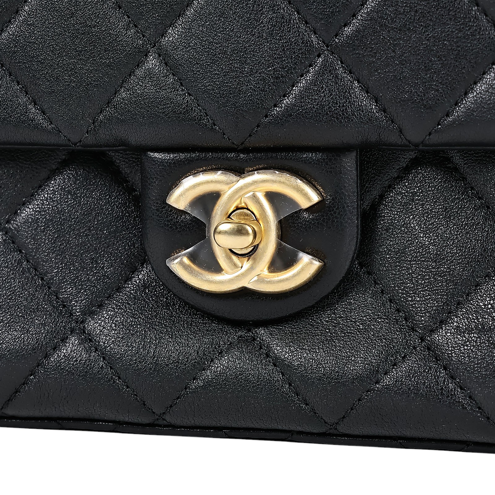 香奈兒 CHANEL 字母鍊條 口蓋包 AS3885 晶片款 黑金羊LOGO金鍊包 原廠盒子/購買證明