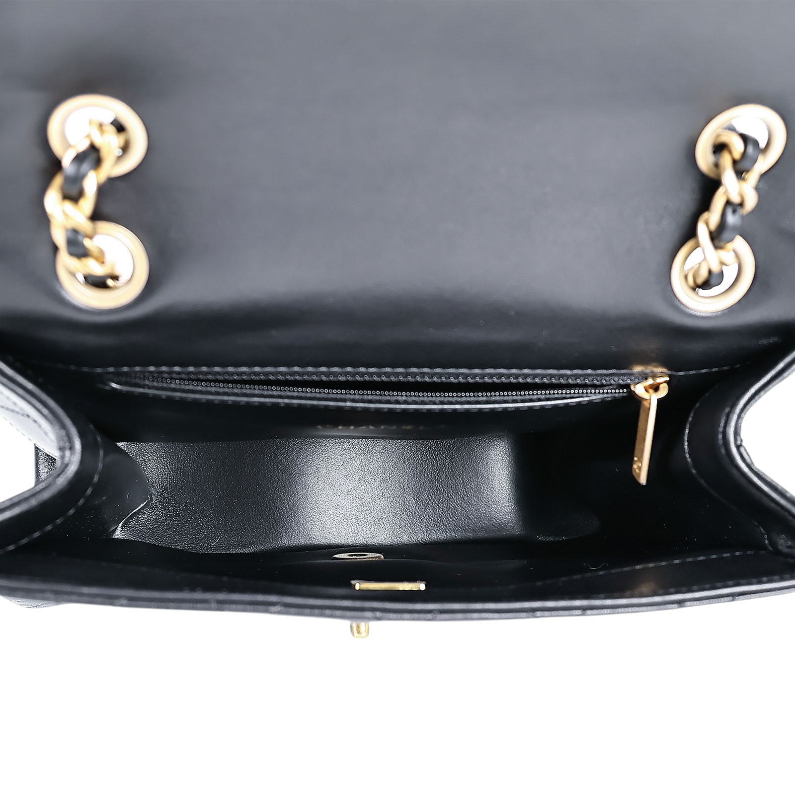 香奈兒 CHANEL 字母鍊條 口蓋包 AS3885 晶片款 黑金羊LOGO金鍊包 原廠盒子/購買證明