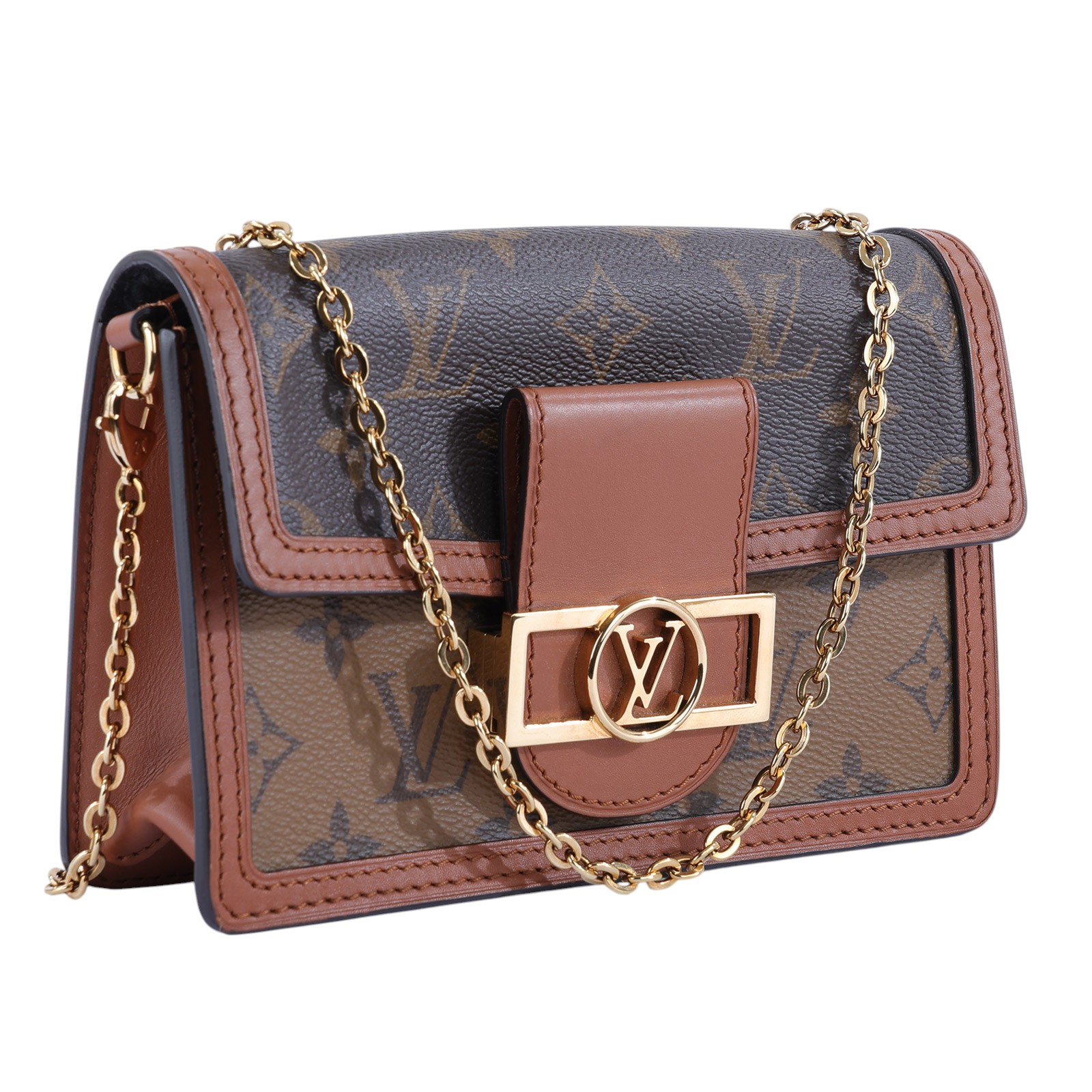 路易威登 LOUIS VUITTON Dauphine 鏈帶錢包 M68746 晶片款 原花DAUPHINE WOC 防塵袋/背帶