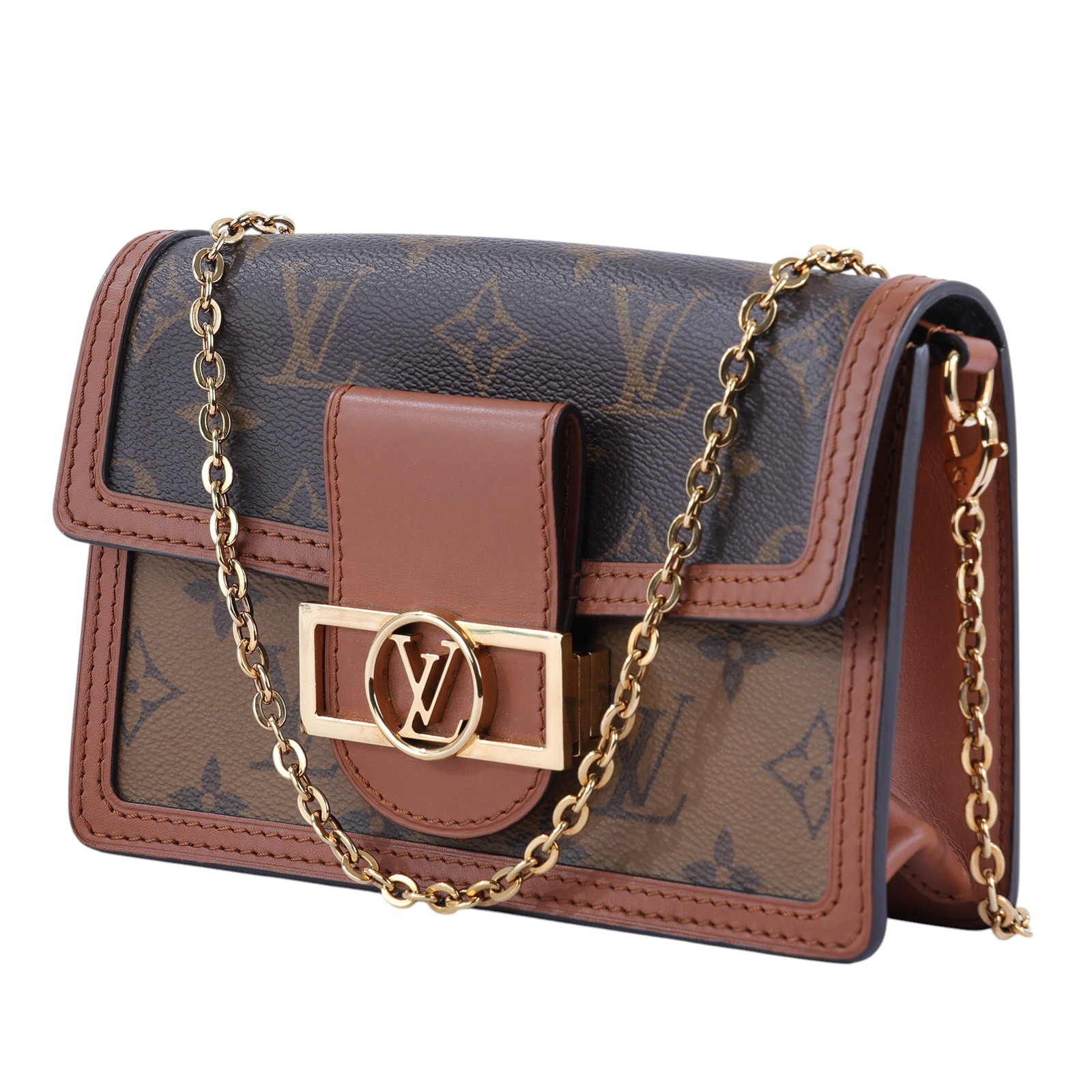 路易威登 LOUIS VUITTON Dauphine 鏈帶錢包 M68746 晶片款 原花DAUPHINE WOC 防塵袋/背帶