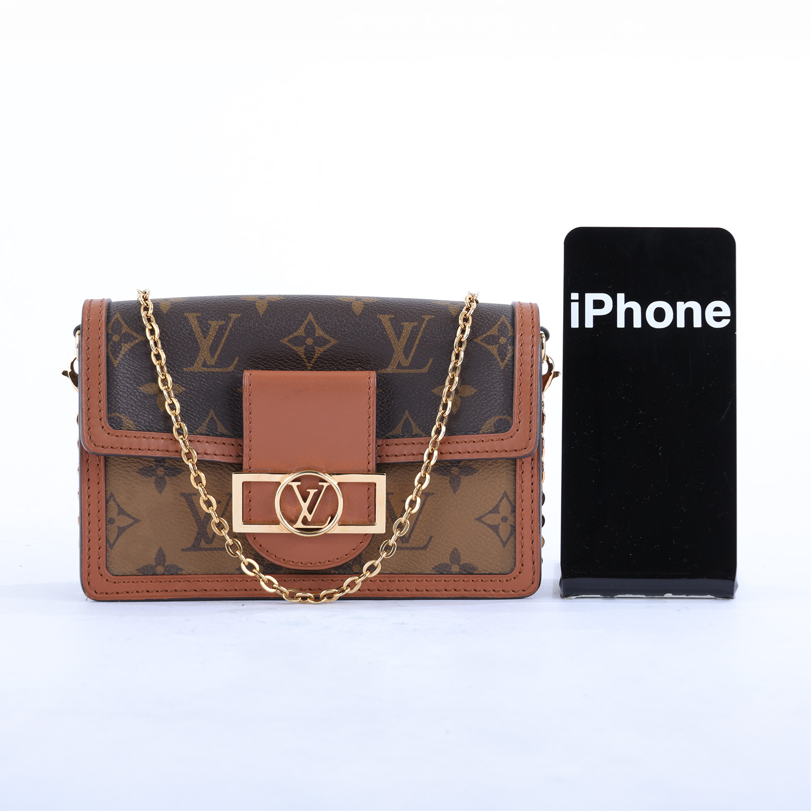 路易威登 LOUIS VUITTON Dauphine 鏈帶錢包 M68746 晶片款 原花DAUPHINE WOC 防塵袋/背帶