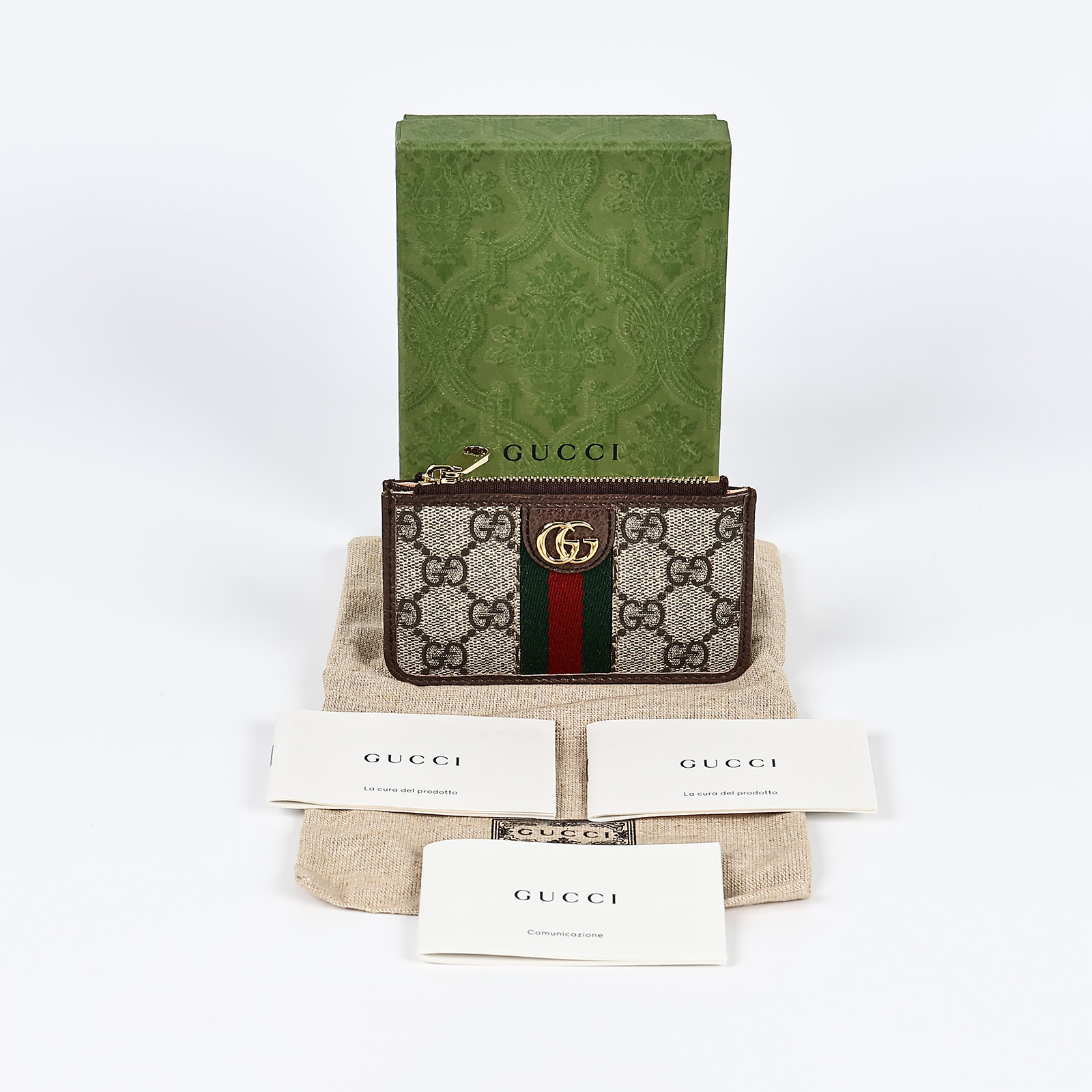 古馳 GUCCI Ophidia 卡夾 零錢包 671723 原花OPHDIA拉鍊卡夾錢包 原廠盒子/防塵袋