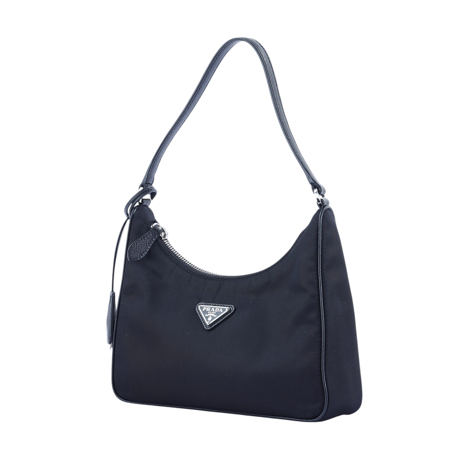 普拉達 PRADA Prada Re-Edition 環保尼龍 迷你袋 1NE204 黑尼龍MINI HOBO肩背包 防塵袋/購買證明影本