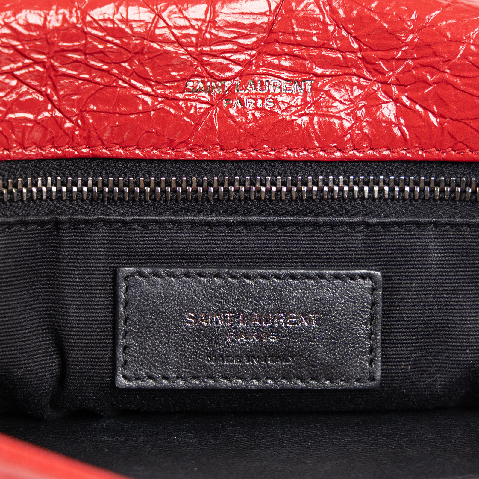 聖羅蘭 YSL SAINT LAURENT NIKI  復古皮革 山型紋 翻蓋 肩背包 中型 4988940EN04 紅油蠟皮NIKI MEDIUM 無附屬品