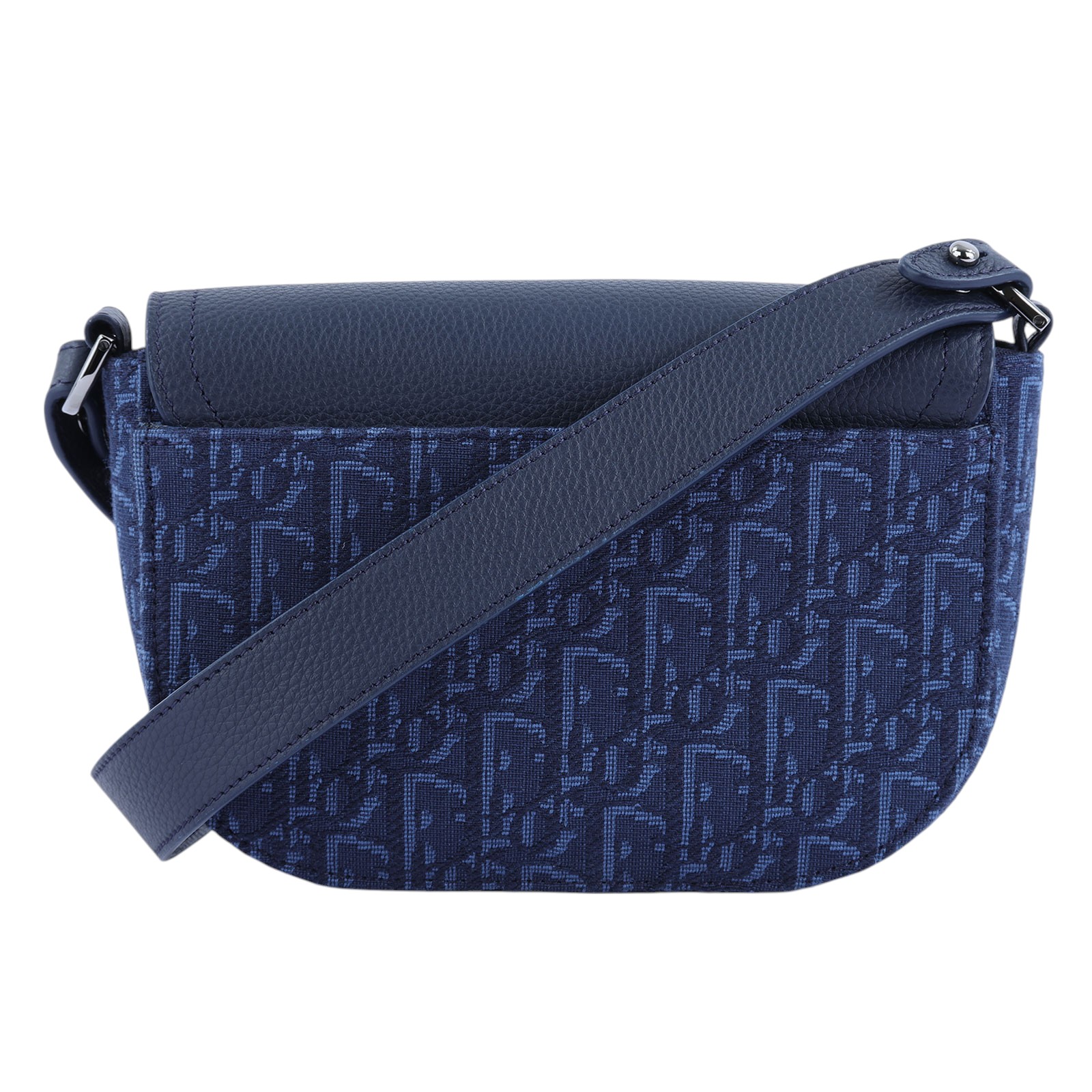 迪奧 CHRISTIAN DIOR Saddle 迷你 翻蓋 郵差包 2ADCA435YKS 藍緹花SADDLE郵差包MINI 原廠盒子/防塵袋/背帶