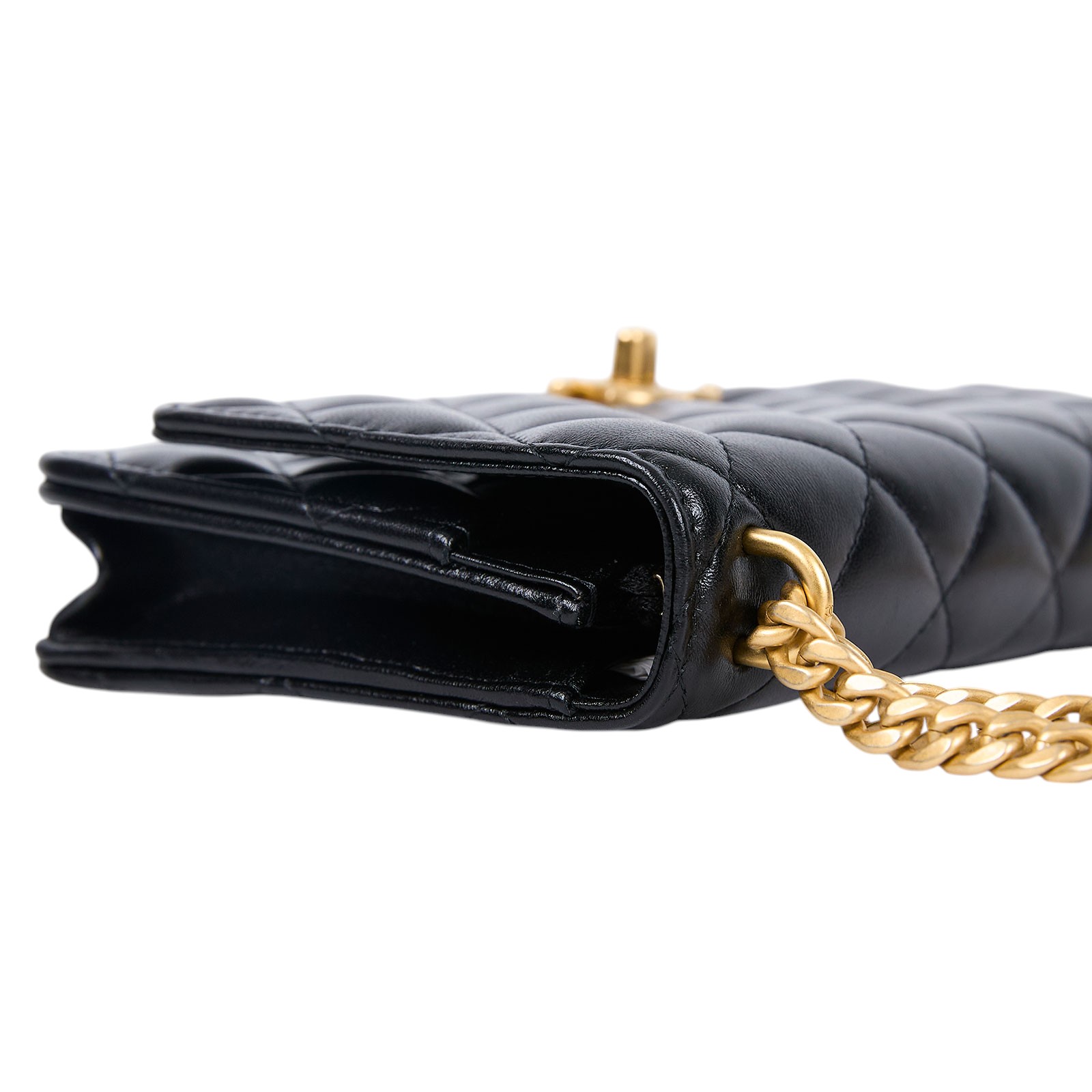 香奈兒 CHANEL CC logo 菱格紋 WOC 肩背 斜背 經典口蓋包 AP3201 晶片款 黑金愛心調節釦WOC 原廠盒子/防塵袋/購買證明