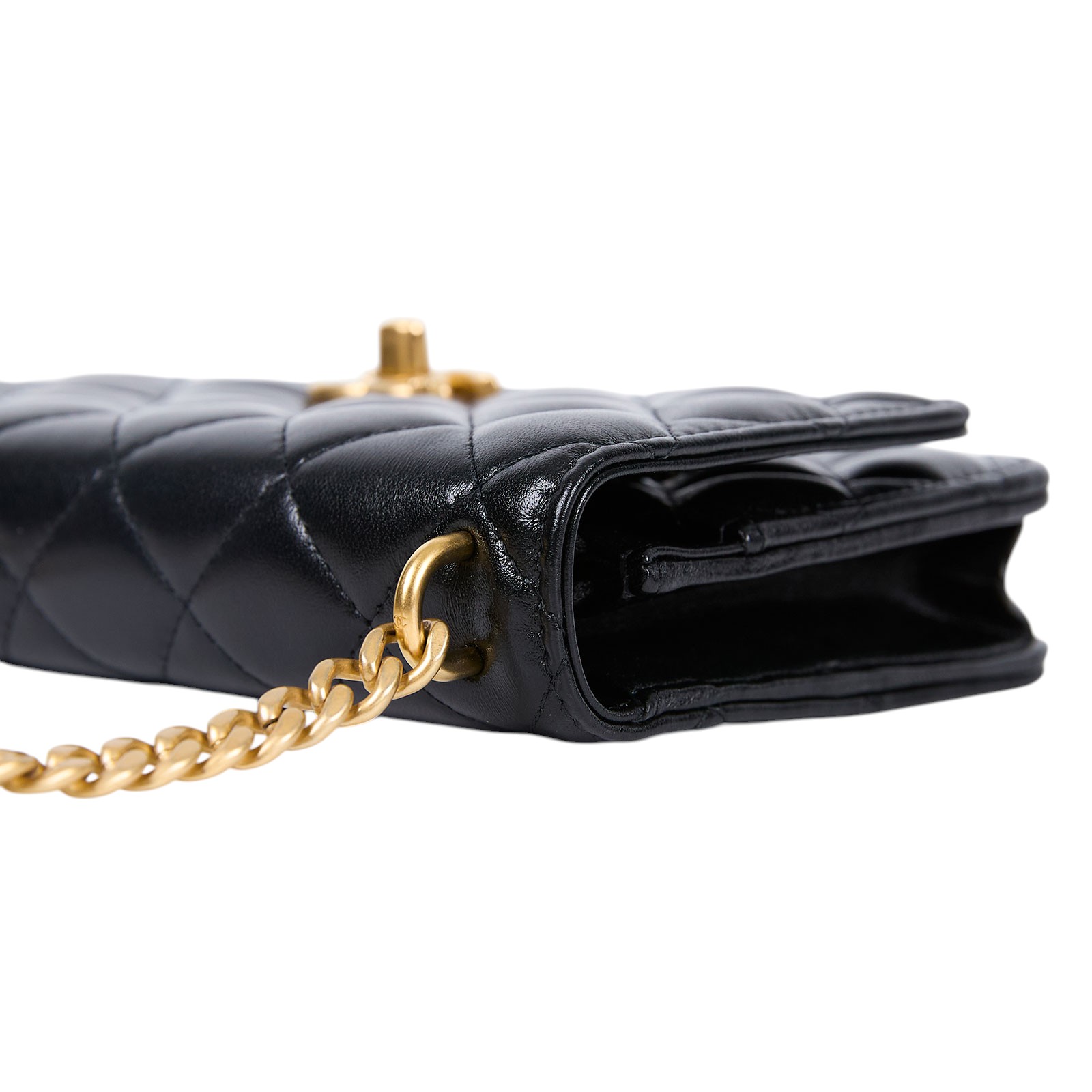 香奈兒 CHANEL CC logo 菱格紋 WOC 肩背 斜背 經典口蓋包 AP3201 晶片款 黑金愛心調節釦WOC 原廠盒子/防塵袋/購買證明