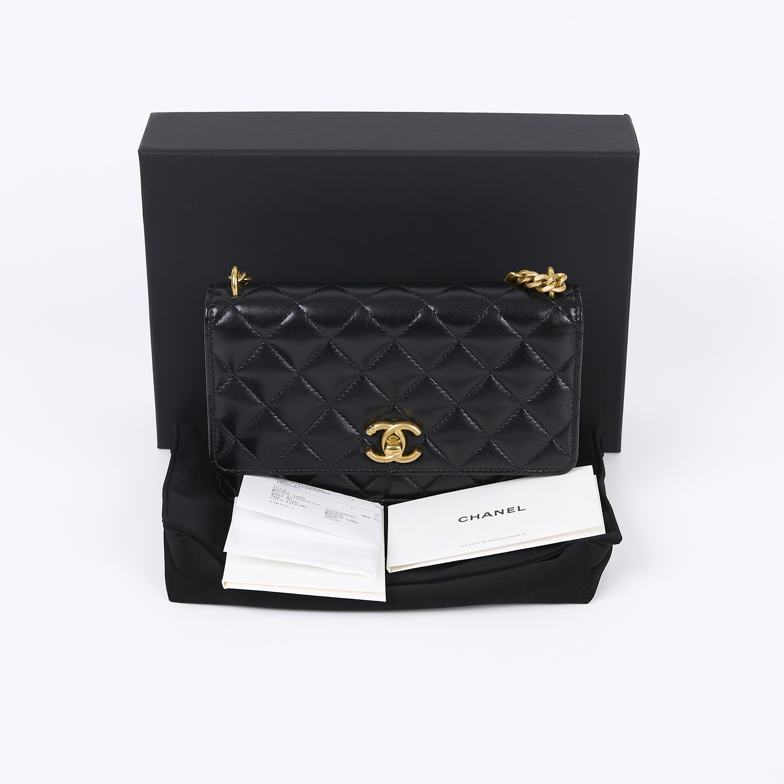 香奈兒 CHANEL CC logo 菱格紋 WOC 肩背 斜背 經典口蓋包 AP3201 晶片款 黑金愛心調節釦WOC 原廠盒子/防塵袋/購買證明