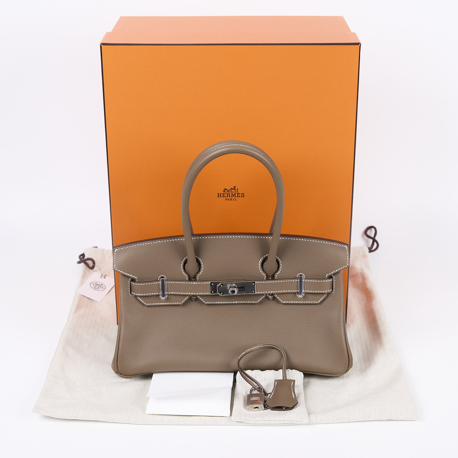 愛馬仕 Hermes Birkin Shoulder 29 柏金包 BKS29 K刻 大象灰SHOULDER BIRKIN29 原廠盒子/防塵袋2/鎖組