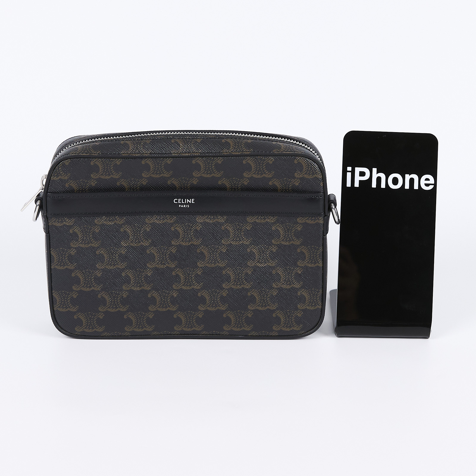 思琳 CELINE 標誌印花 郵差包 小型 113942EVJ 原花相機包 防塵袋/背帶