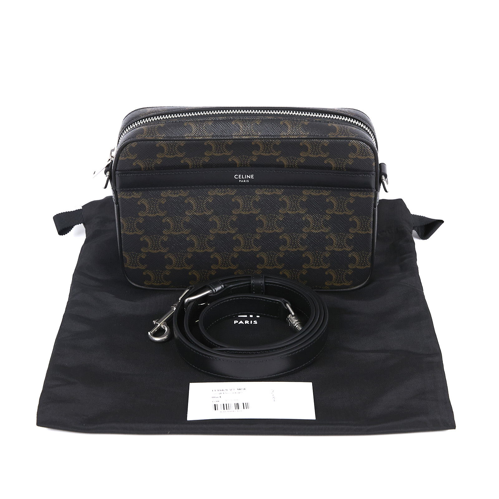 思琳 CELINE 標誌印花 郵差包 小型 113942EVJ 原花相機包 防塵袋/背帶