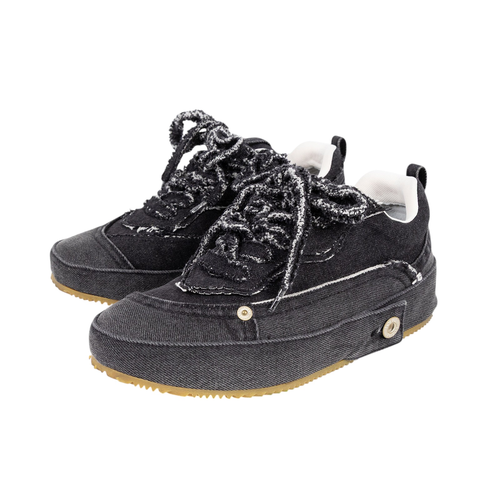 羅意威 LOEWE 運動鞋 M816282X76_40 黑牛仔球鞋#40 無附屬品