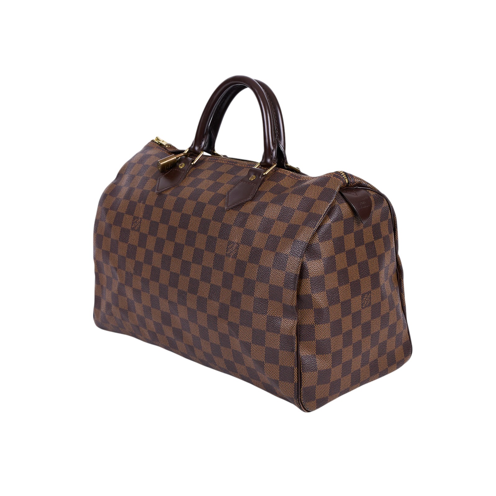 路易威登 LOUIS VUITTON Speedy 35 棕棋盤 手提波士頓包 N41523 棋盤SPEEDY35 防塵袋/鎖頭
