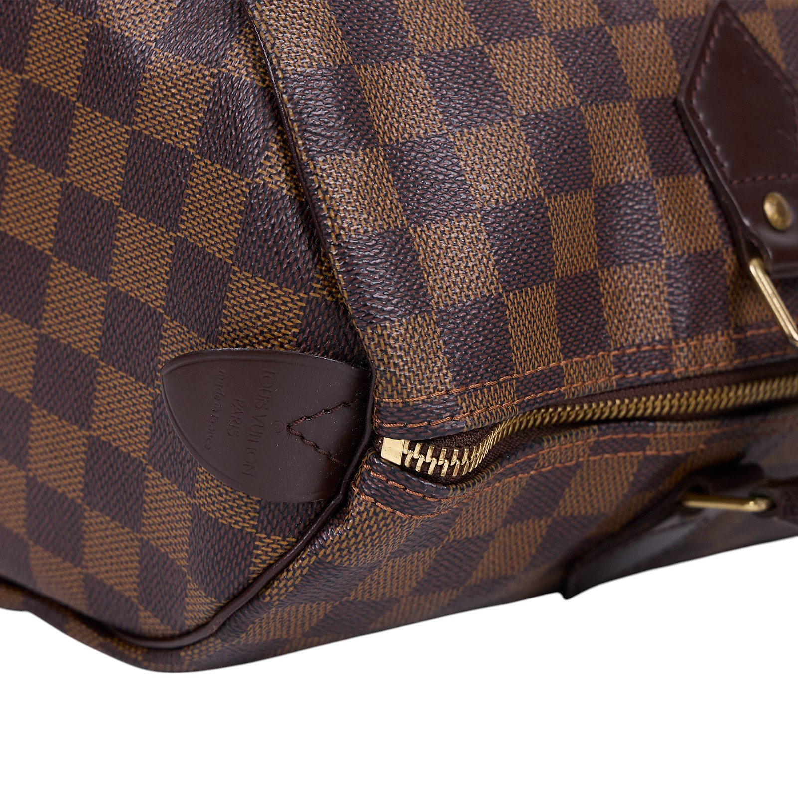 路易威登 LOUIS VUITTON Speedy 35 棕棋盤 手提波士頓包 N41523 棋盤SPEEDY35 防塵袋/鎖頭