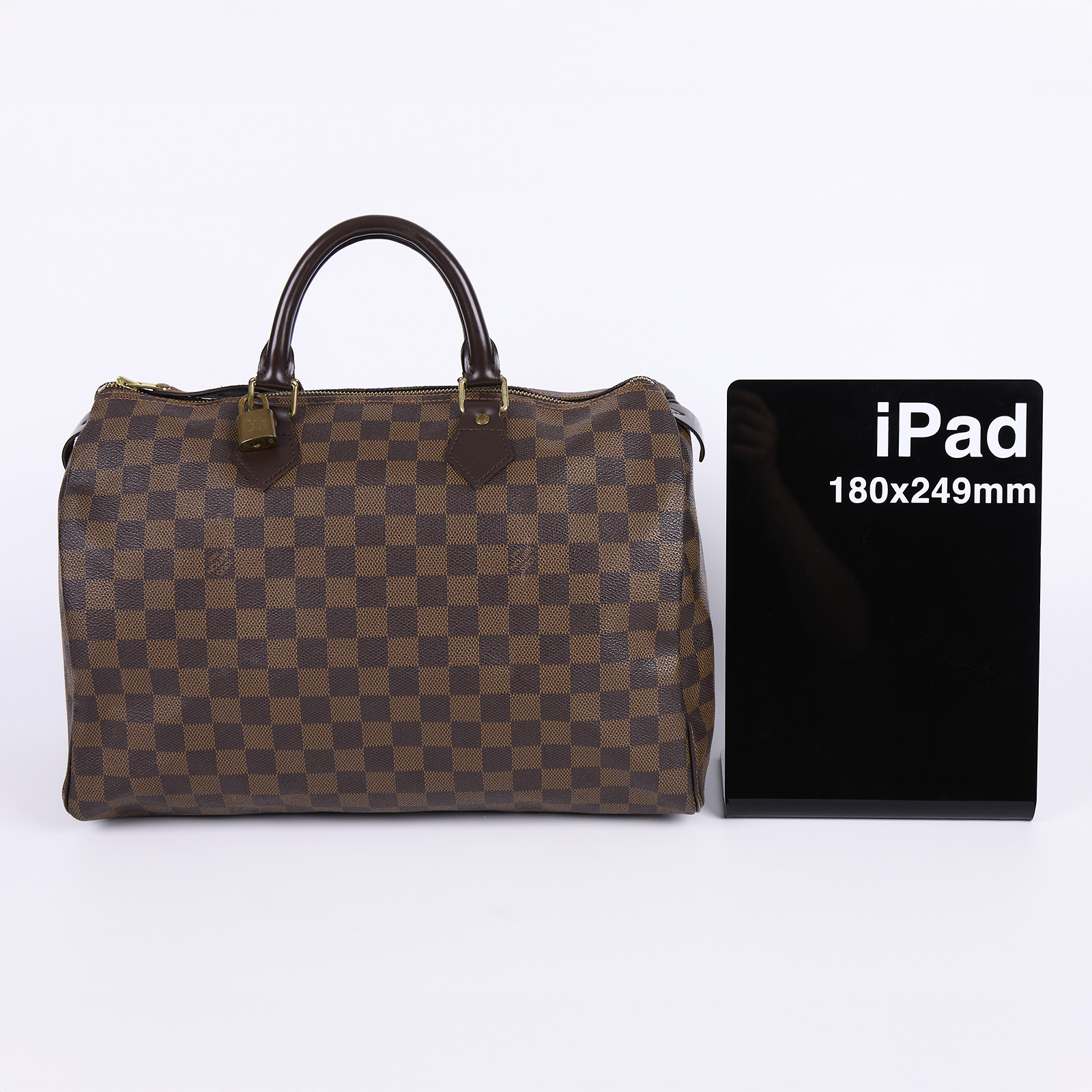 路易威登 LOUIS VUITTON Speedy 35 棕棋盤 手提波士頓包 N41523 棋盤SPEEDY35 防塵袋/鎖頭