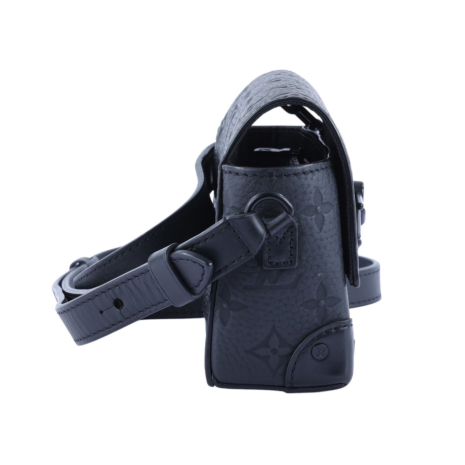 路易威登 LOUIS VUITTON Steamer 隨身 錢包 黑色 M81746 晶片款 黑原花壓紋STEAMER肩背包 原廠盒子/防塵袋/購買證明