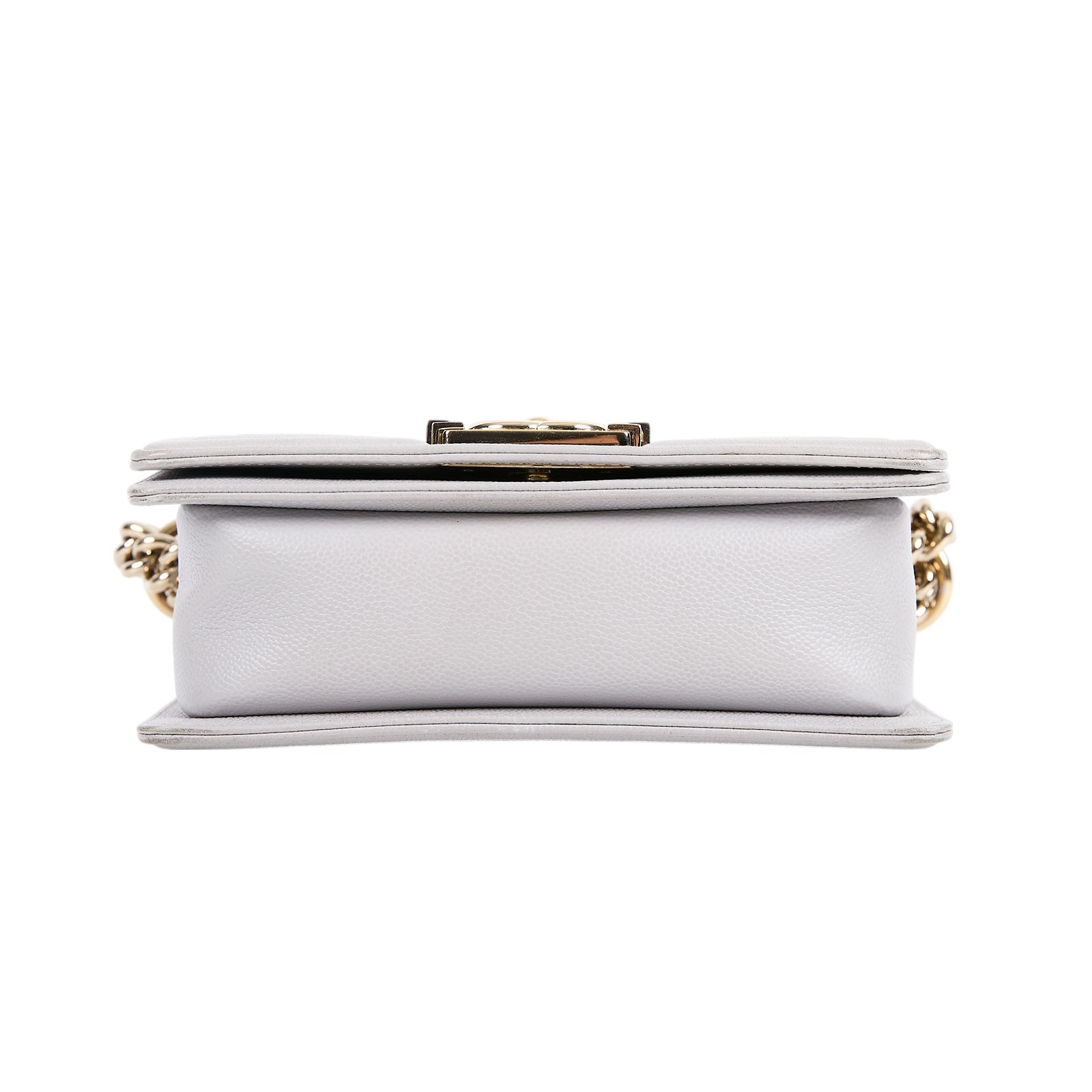 香奈兒 CHANEL Boy 20 小型 口蓋包 A67085 晶片款 灰荔枝牛BOY20 原廠盒子/防塵袋/購買證明