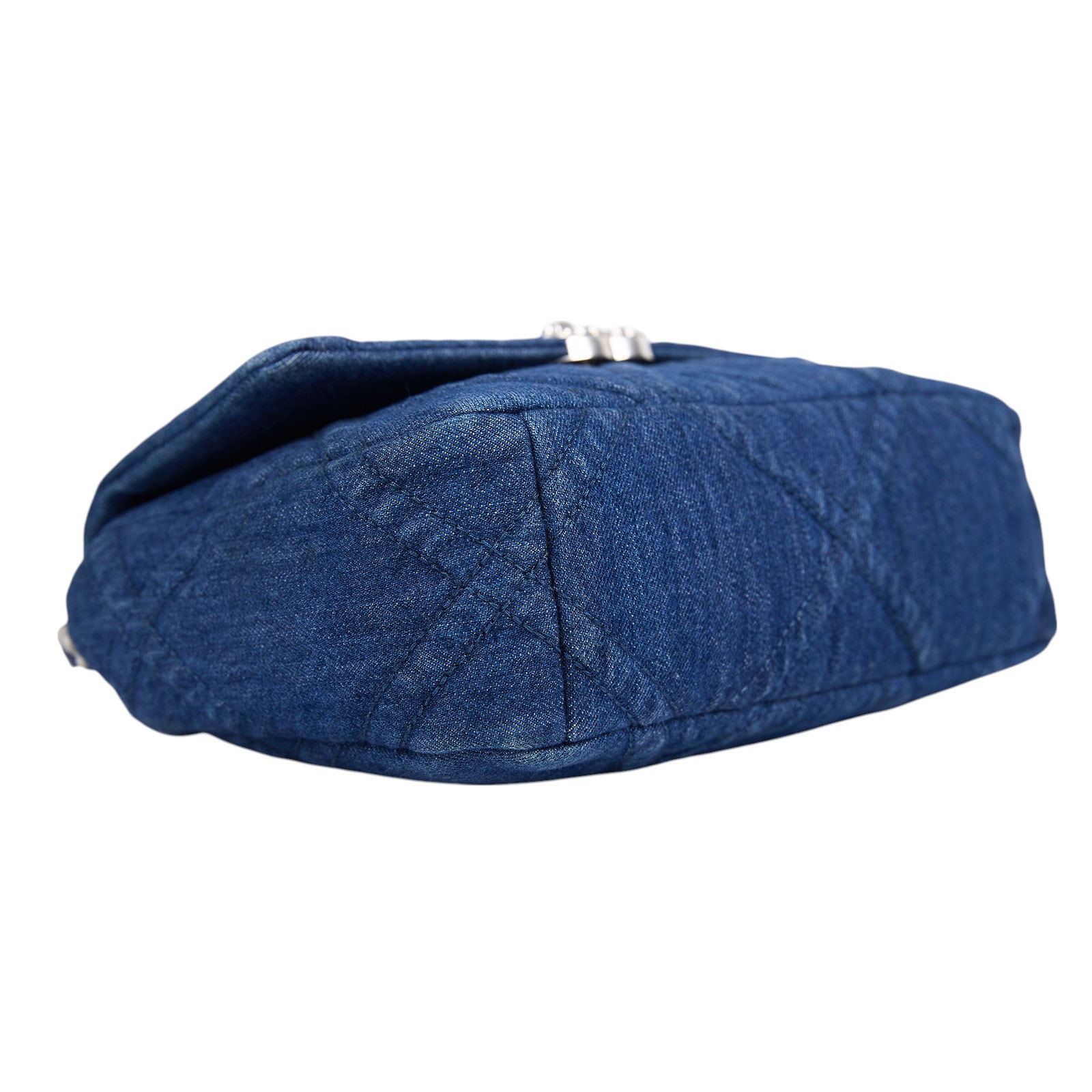 香奈兒 CHANEL 19 口蓋包 菱格紋 金銀鍊帶 手提 肩背包 AS1160 晶片款 藍銀牛仔19 26CM 原廠盒子/防塵袋