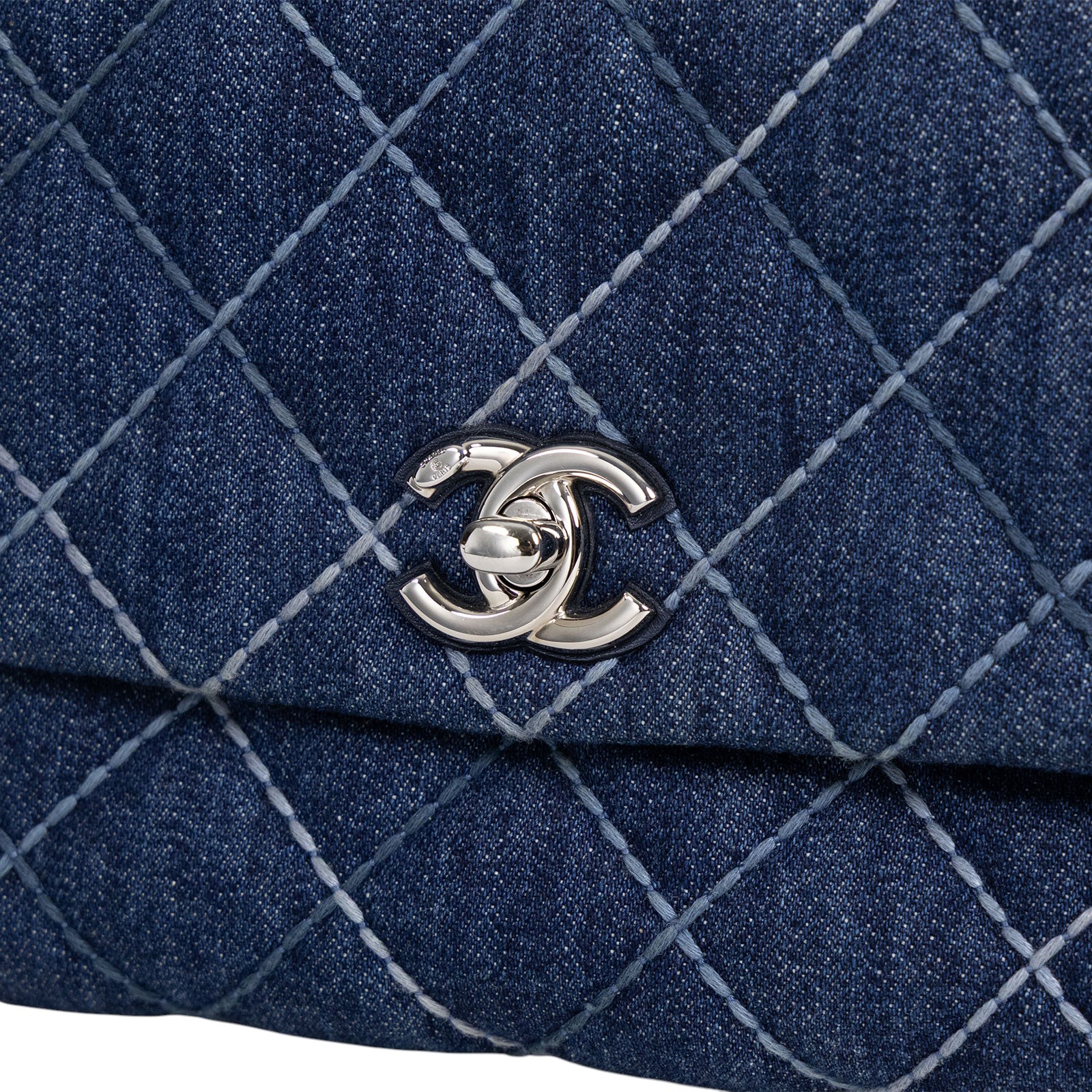 香奈兒 CHANEL Handle 24 手提 口蓋包 A92990 牛仔COCO HANDLE 24CM 背帶/保證卡