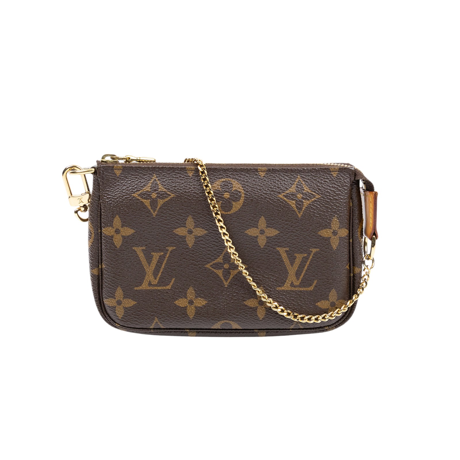 路易威登 LOUIS VUITTON Monogram塗層帆布 鏈帶 迷你小皮包 M58009 原花POUCH 原廠盒子/防塵袋/購買證明/發票
