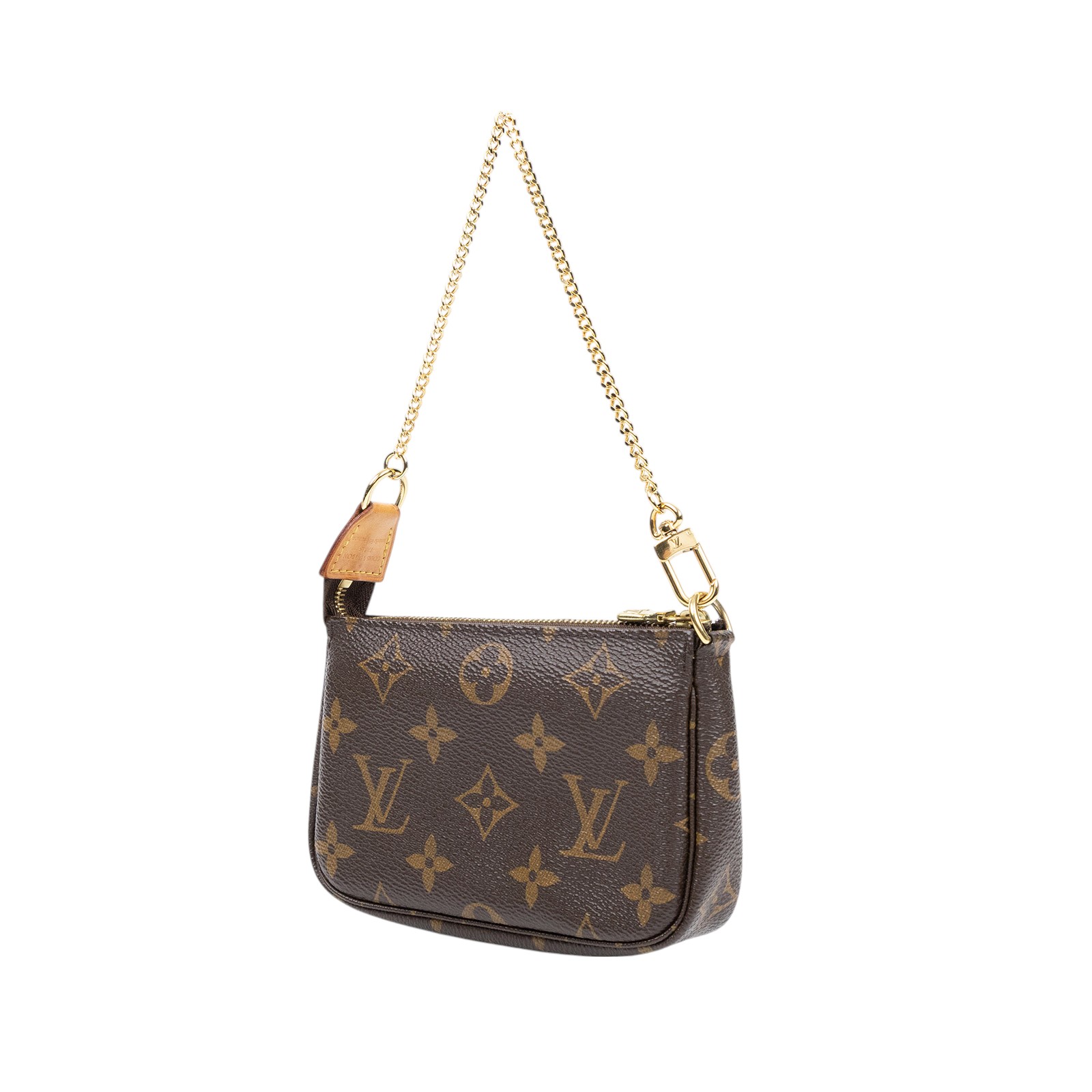 路易威登 LOUIS VUITTON Monogram塗層帆布 鏈帶 迷你小皮包 M58009 原花POUCH 原廠盒子/防塵袋/購買證明/發票