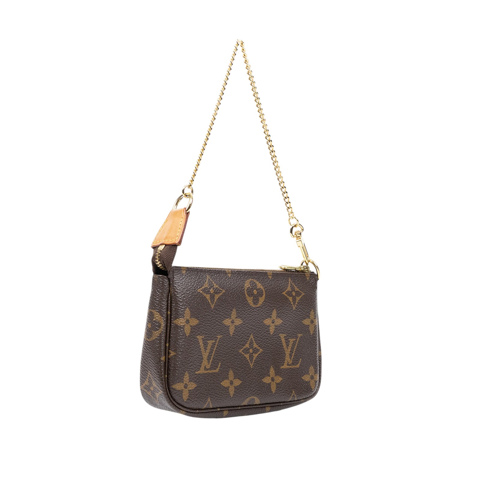 路易威登 LOUIS VUITTON Monogram塗層帆布 鏈帶 迷你小皮包 M58009 原花POUCH 原廠盒子/防塵袋/購買證明/發票