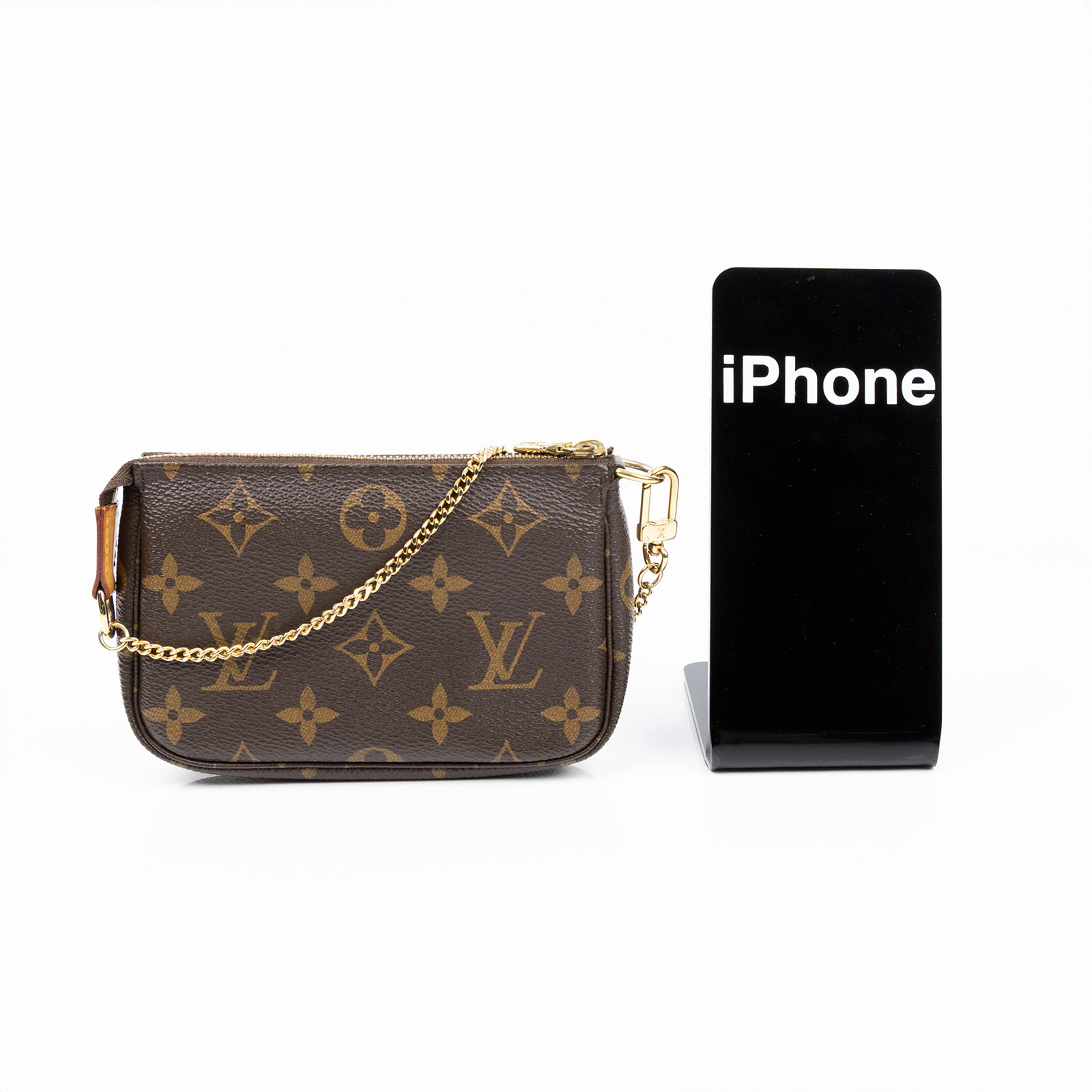 路易威登 LOUIS VUITTON Monogram塗層帆布 鏈帶 迷你小皮包 M58009 原花POUCH 原廠盒子/防塵袋/購買證明/發票